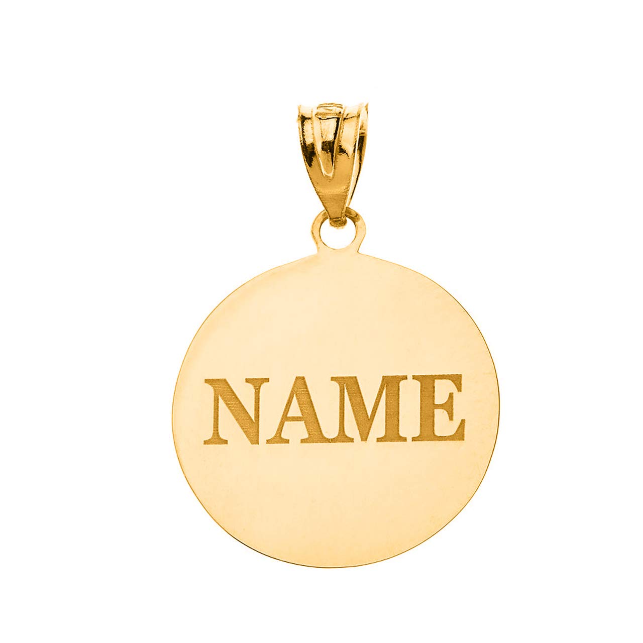 Personalized 14K Yellow Gold Golf Ball Pendant Necklace - Custom Name Engraved Sports Jewelry Gift for Golf Lovers | Perfect for Tournaments, Birthdays & Father's Day