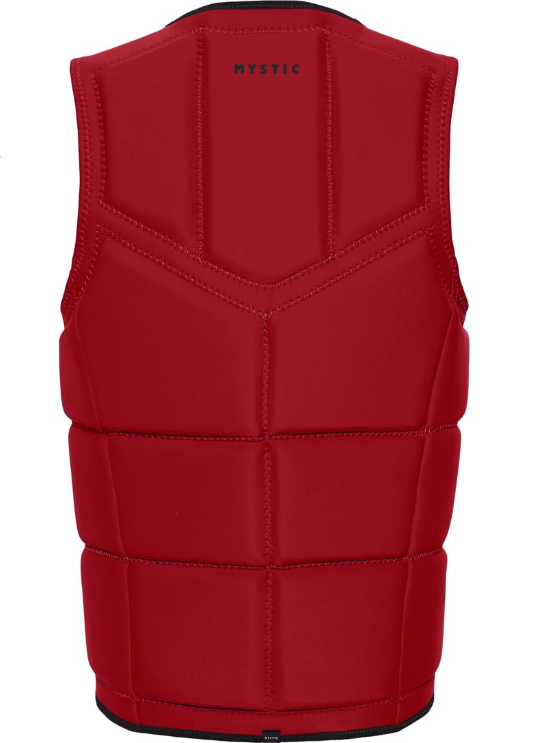 Mystic Men's Front Zip Wake Impact Vest 35005.240215 - Red - Water Sports Safety Gear for Wakeboarding & Waterskiing