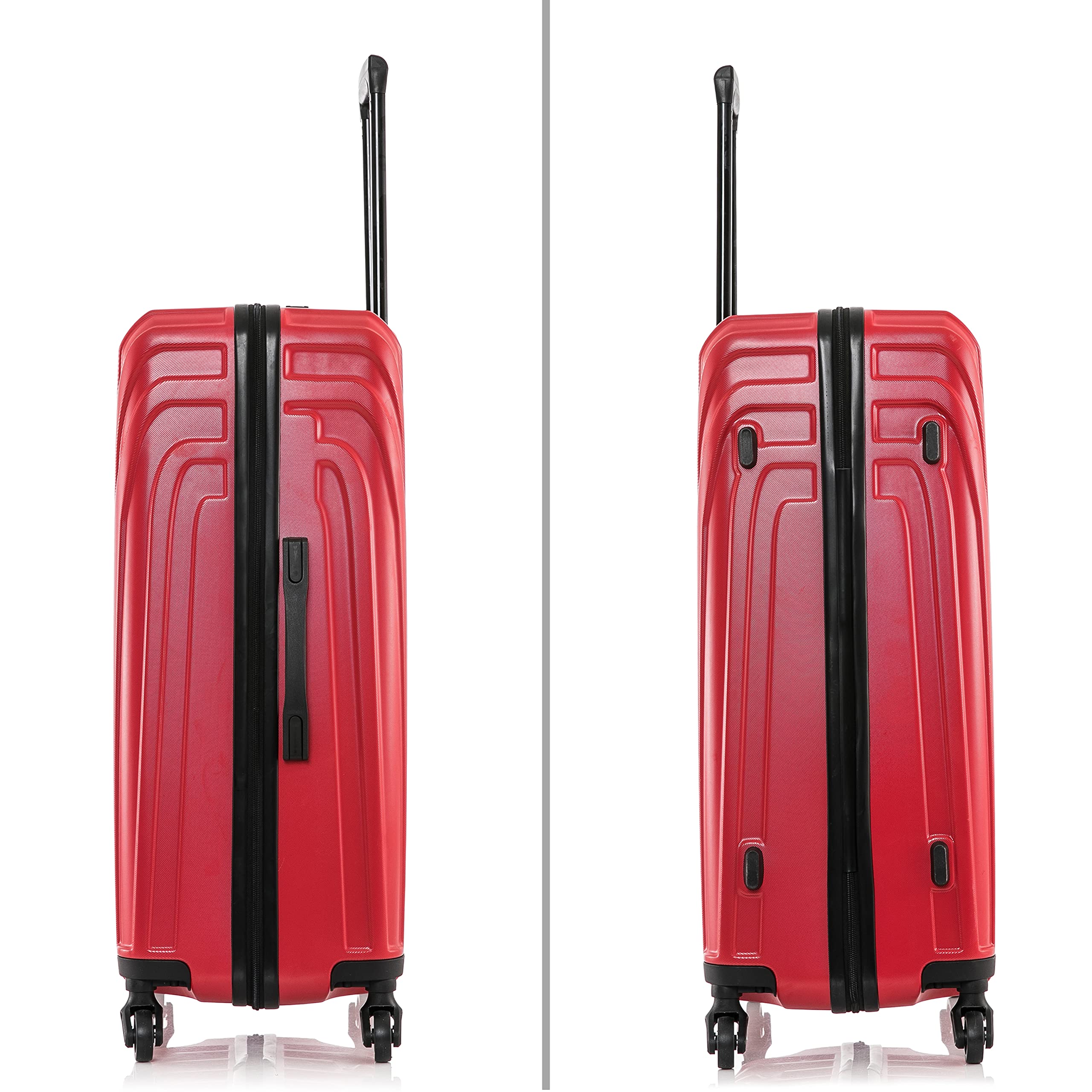 VASTY 28-Inch Hardside Spinner Luggage - Lightweight Durable Suitcase with Trolley Handle & Smooth Wheels for Air Travel, Large Checked Bag (Red) - Perfect for International Flights, Family Vacations & Business Trips
