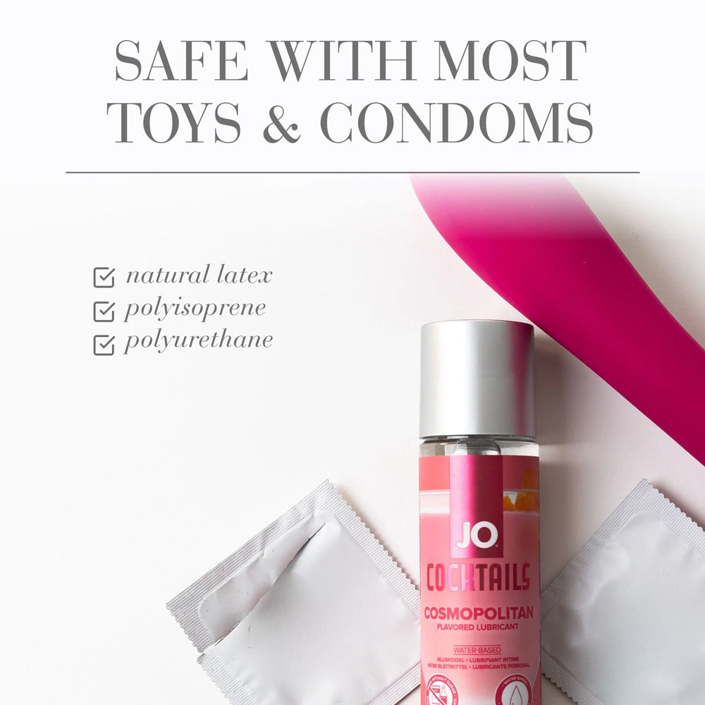 JO Cocktails Flavored Lubricant - Cosmopolitan Flavor | Water-Based Personal Lubricant for Couples | Perfect for Romantic Nights & Sensual Massage