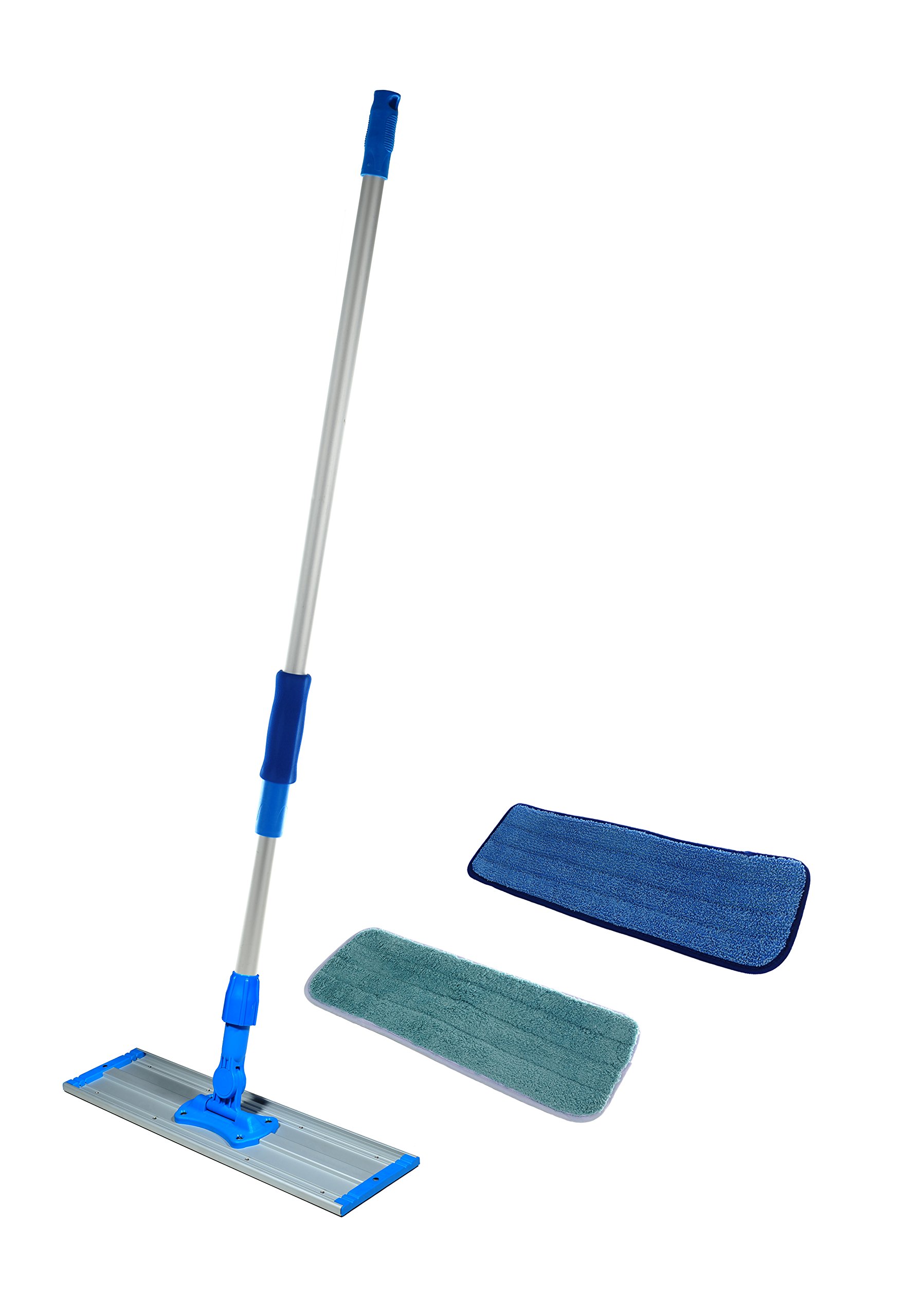 36 Inch Commercial Microfiber Mop Kit - Heavy Duty Floor Cleaning for Restaurants, Hospitals & Schools - Real Clean Professional Wet & Dry Mop System