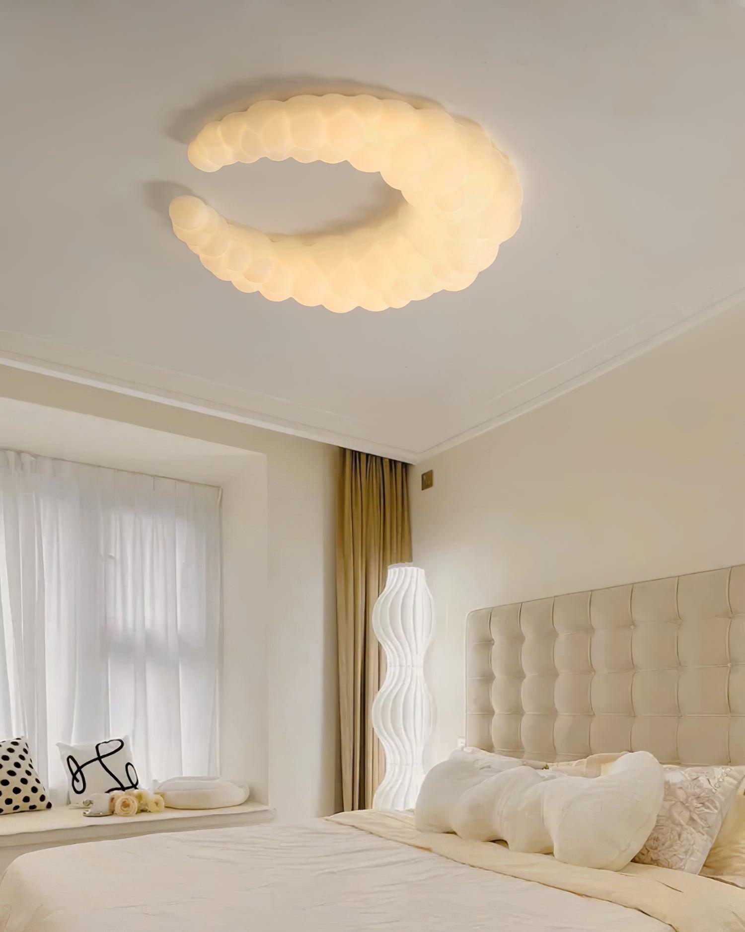 Modern LED Ceiling Light Fixture - Energy Efficient Flush Mount Lighting for Bedroom, Living Room & Kitchen - Dimmable Bright White Light - Easy Installation Home Decor