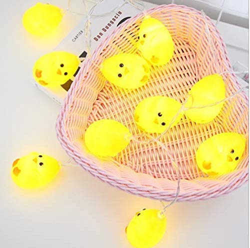 Cute Animal Chicken String Lights - Easter LED String Lights in Warm White, Chicken Shaped Fairy Lights for Christmas, Home, Wedding, Party, Bedroom & Birthday Decor (1.5M) - Perfect for Indoor/Outdoor Holiday Decorations