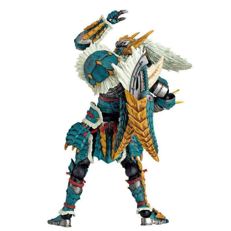Amazing Yamaguchi Revoltech Figure - Monster Hunter Complex Hunter Male Blademaster with Zinogre Armor Set | Highly Articulated Action Figure for Collectors & Gamers | Perfect for Display, Photography & Role-Playing Scenes