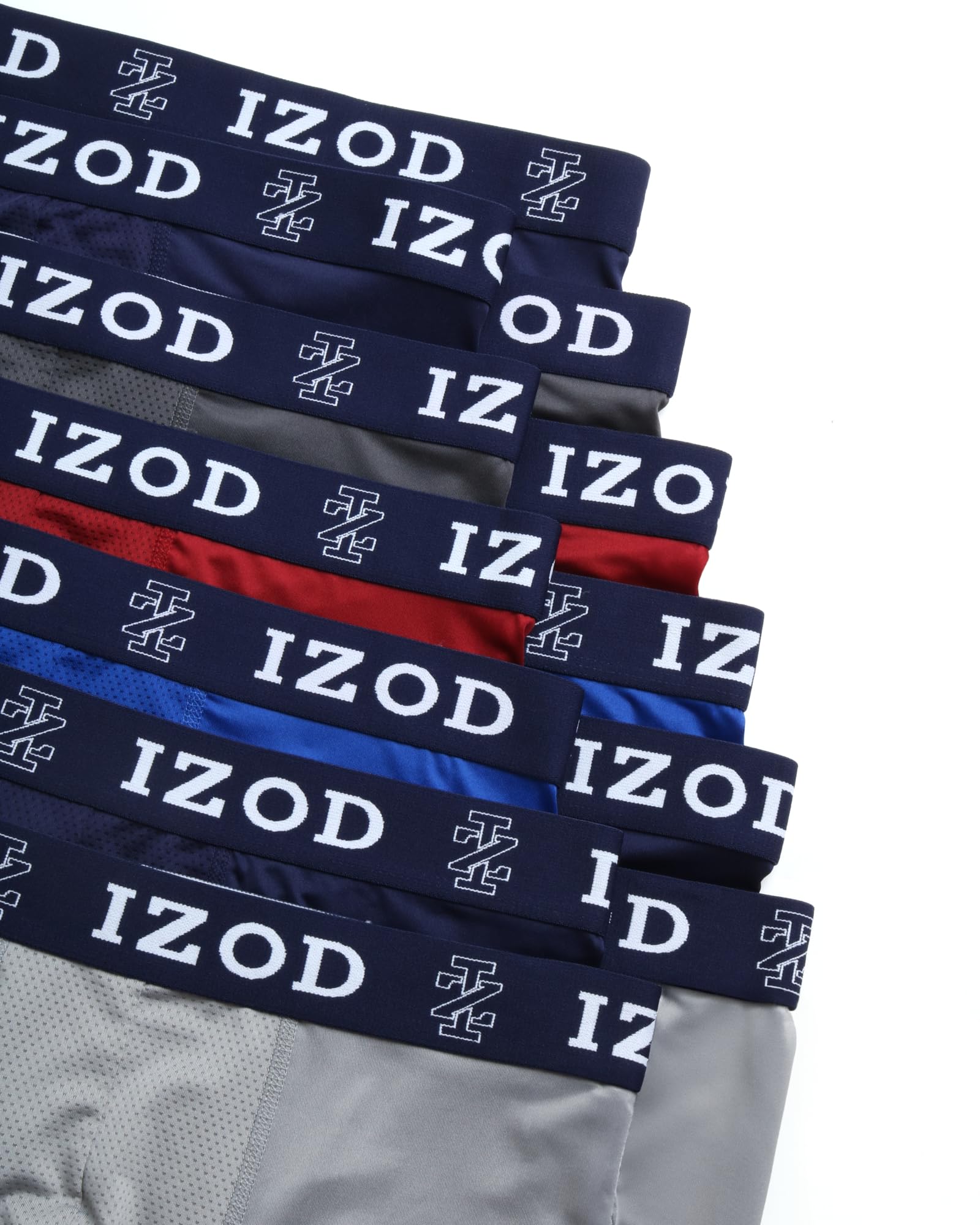 IZOD Men's Boxer Briefs 12-Pack - Ultra Soft Performance Underwear for Men, Breathable Active Sport Boxers (S-XL) - Perfect for Gym, Running & Everyday Comfort