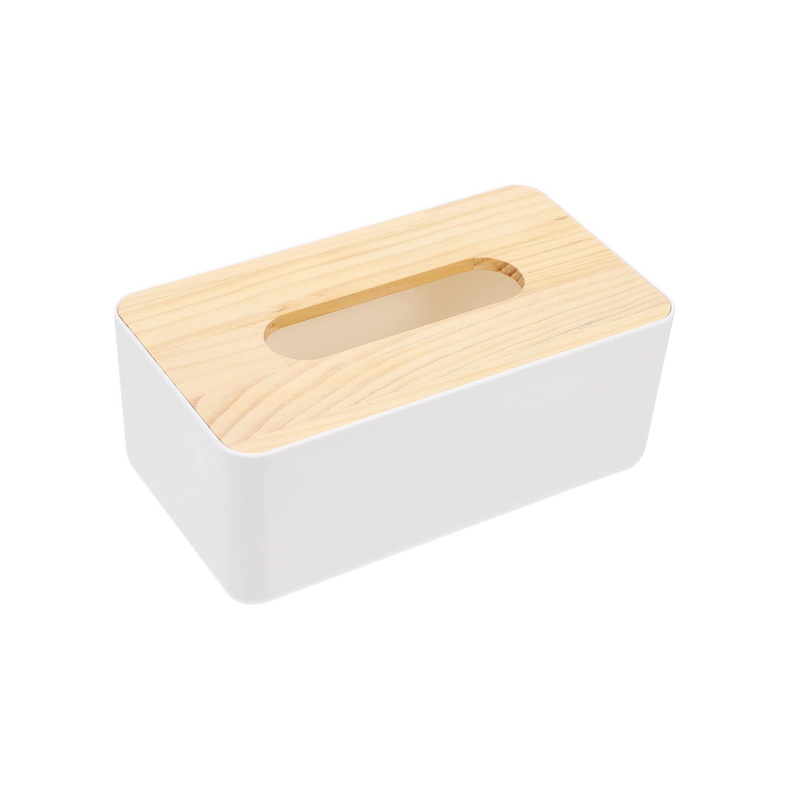 FOMIYES Wooden Tissue Box Holder - Elegant Facial Tissue Dispenser Organizer for Office, Kitchen, Living Room, Bedroom & Bathroom | Perfect for Vanity Countertops & Home Decor