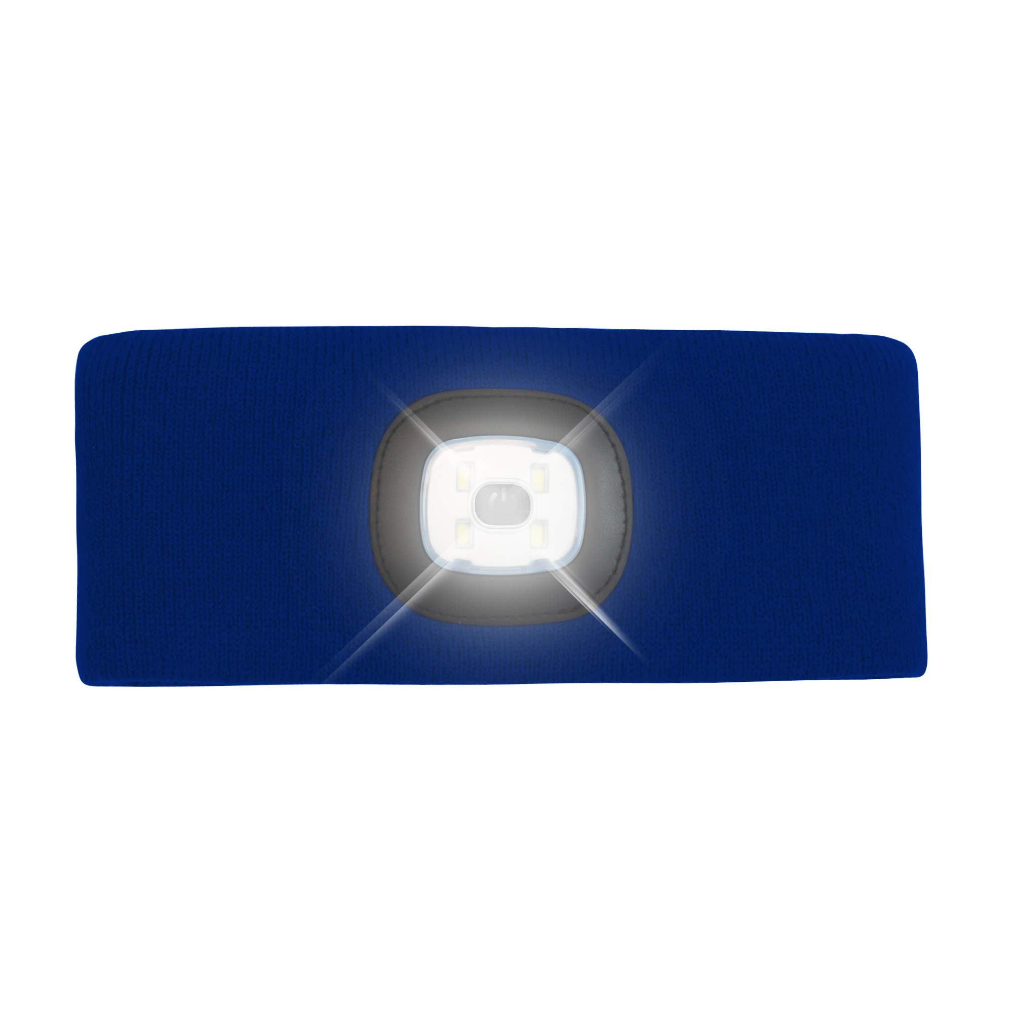 Roq Innovation Headlightz - Rechargeable LED Knit Flashlight Headband for Men & Women | Hands-Free Forehead Light for Running, Camping, Hiking & Night Activities