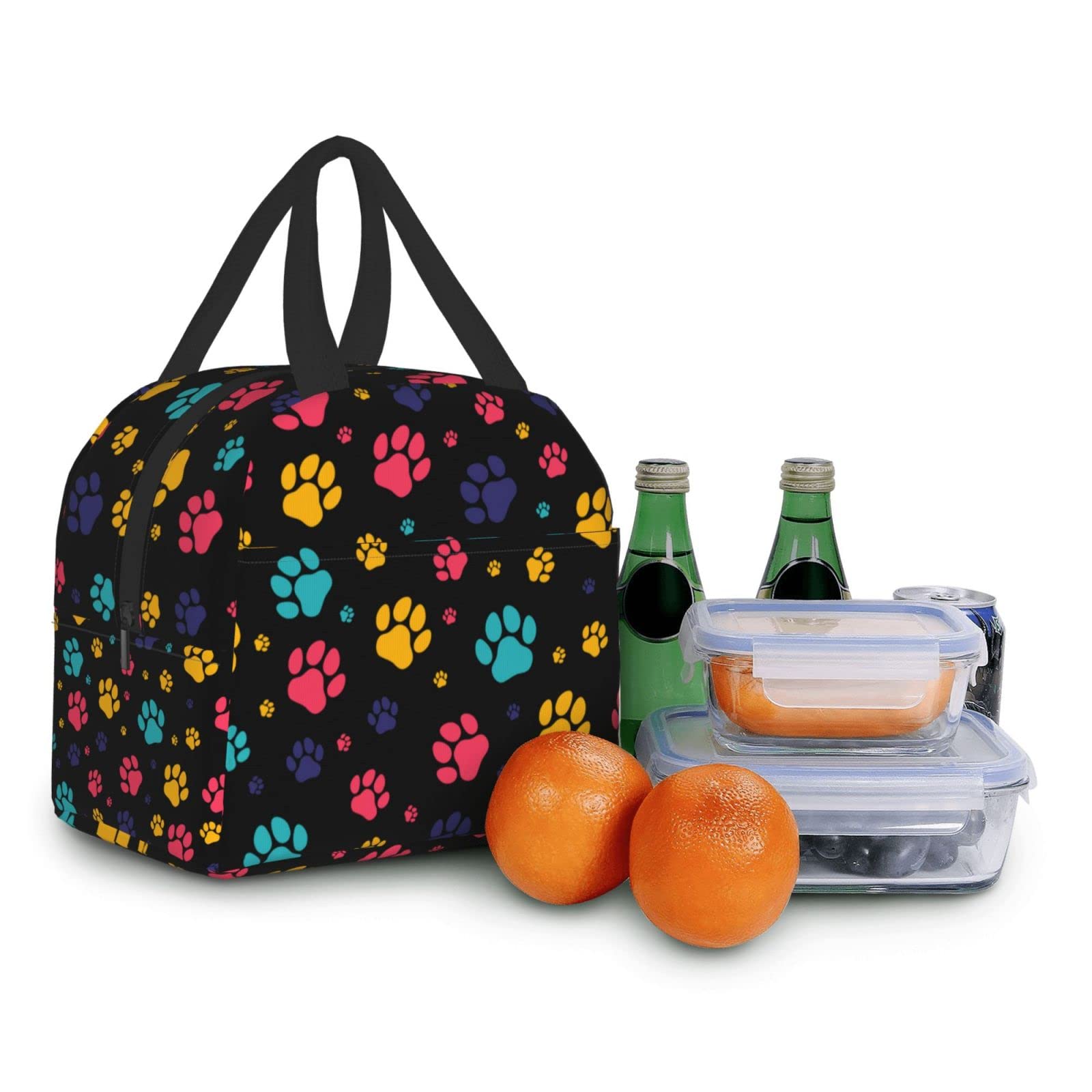 Cute Dog Paws Insulated Lunch Box - Reusable & Portable Meal Container for Men & Women - Perfect for Work, Travel, Picnic & Outdoor Activities