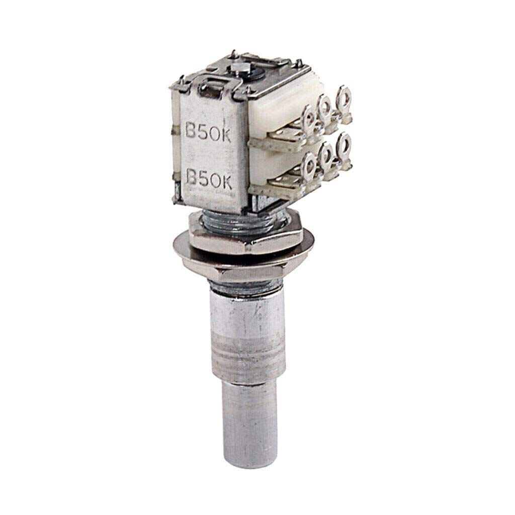Premium B50K Dual Concentric Potentiometer for Guitar - High-Grade Metal Mini Volume/Tone Control Knob - Perfect for Electric Guitar Upgrades & DIY Repairs