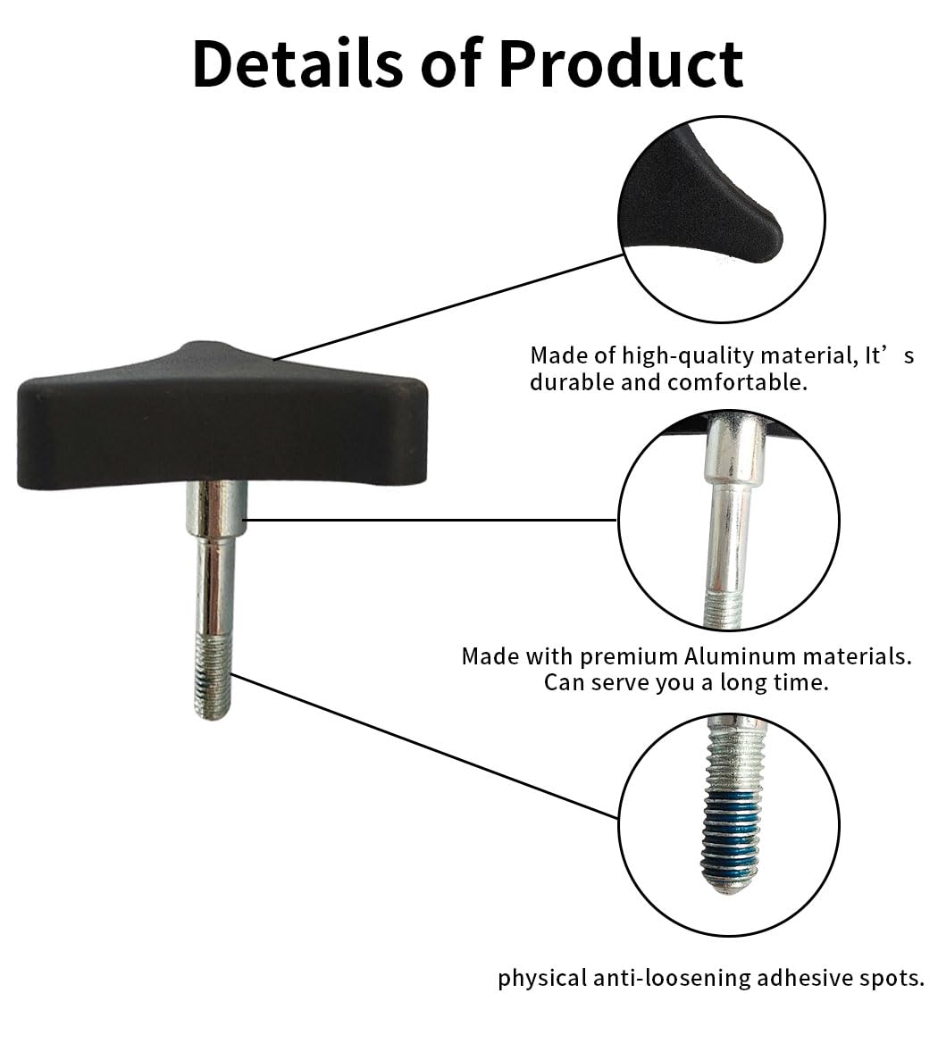 Universal Rollator Knob Replacement Part - Aluminum 3-Point Knob for Foldable Rollators, Hand Propelled Walkers & Mobility Aids | Durable Walker Accessory for Seniors & Disabled Users (Home Use, Rehabilitation, Elderly Care)