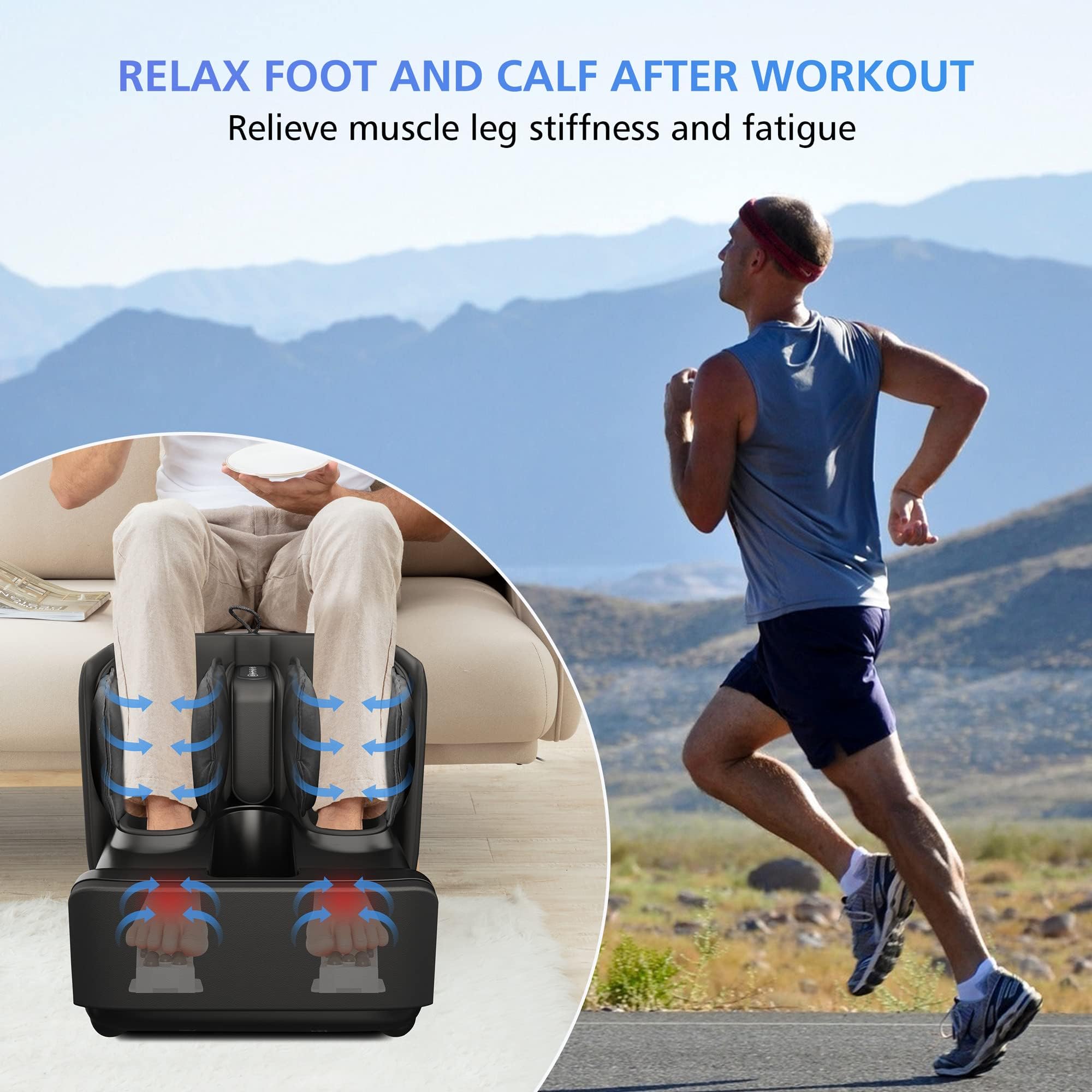 COMFIER Electric Heating Pad with 2-in-1 Foot Massager - Soothing Pain Relief for Back, Shoulder & Feet - Perfect for Home Relaxation, Muscle Recovery & Stress Relief