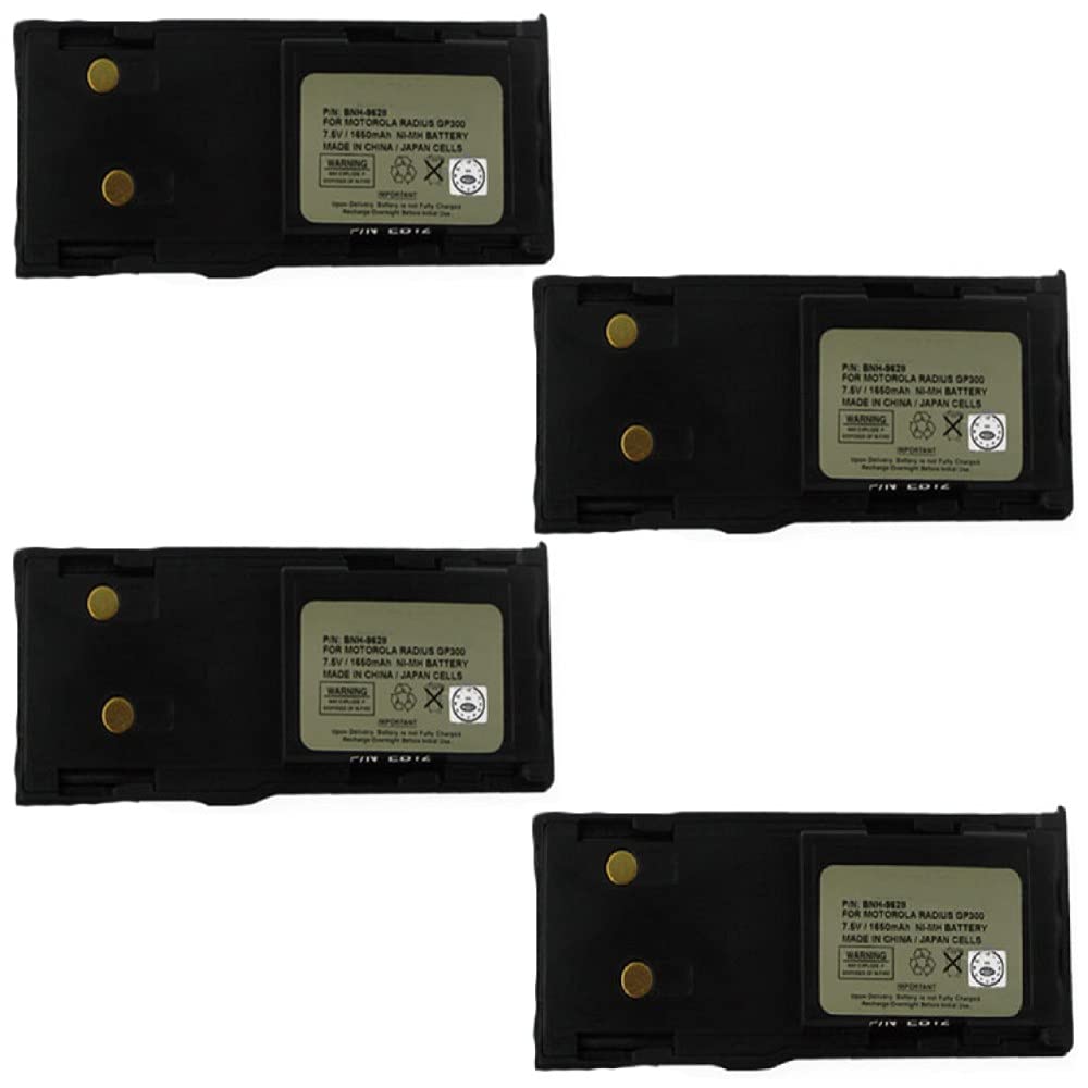 Empire 2-Way Radio Batteries - 4 Pack Ni-MH 7.5V 1650mAh Replacement for Motorola BNH-4496 & WPNN4040 - Long Lasting Walkie Talkie Batteries for Outdoor Adventures, Construction Sites & Emergency Communication