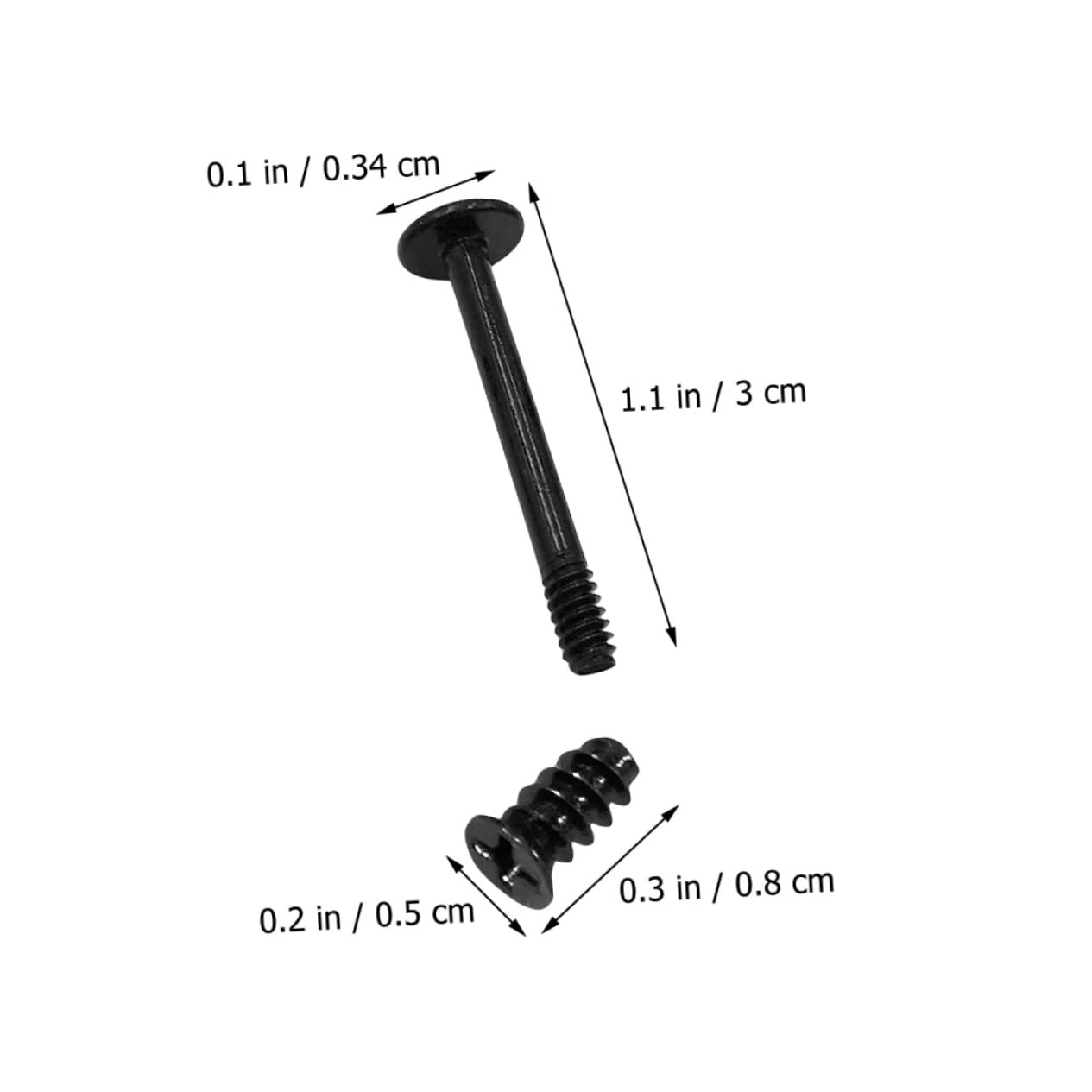 Jojofuny 2 Sets Computer Case Fan Screws - Long & Short Cooling Fan Mounting Screws Kit for PC Build, Cooling System & Hardware Installation