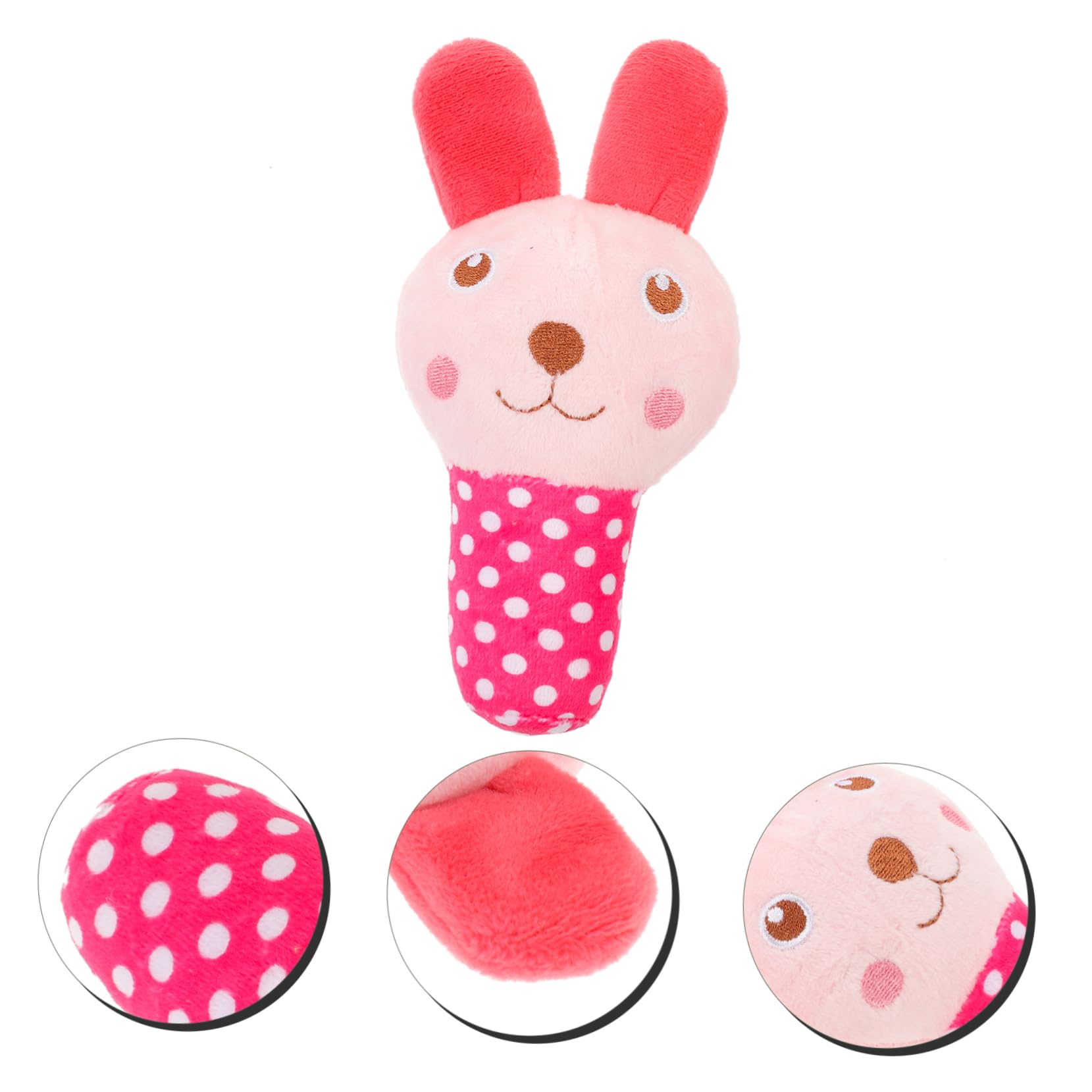 Balacoo Squeaky Plush Dog Toys - Bunny Chew Toys for Puppies, Teething & Grinding, Soft Thorn Ball for Small Dogs - Perfect for Playtime, Training & Dental Health