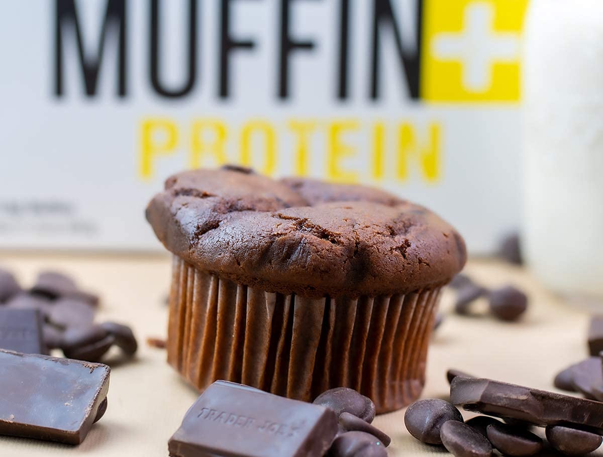 Bake City Muffin Plus Protein - High Protein Muffins with 16g Protein Each, 4oz Double Chocolate (12 Pack) | Perfect for Breakfast, Post-Workout Snack & Healthy On-the-Go Meals
