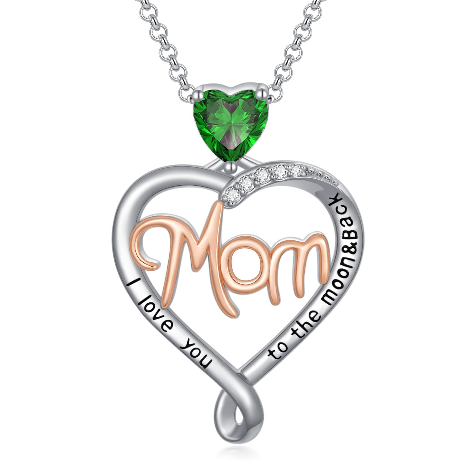 SEIYANG S925 Sterling Silver Generations Necklace for Mom & Grandma - Mother's Day, Birthday, Anniversary Jewelry Gift from Daughter, Son, Granddaughter, Grandson - 18
