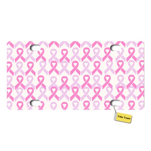 Personalized Pink Ribbon Breast Cancer Awareness Metal License Plate - 6