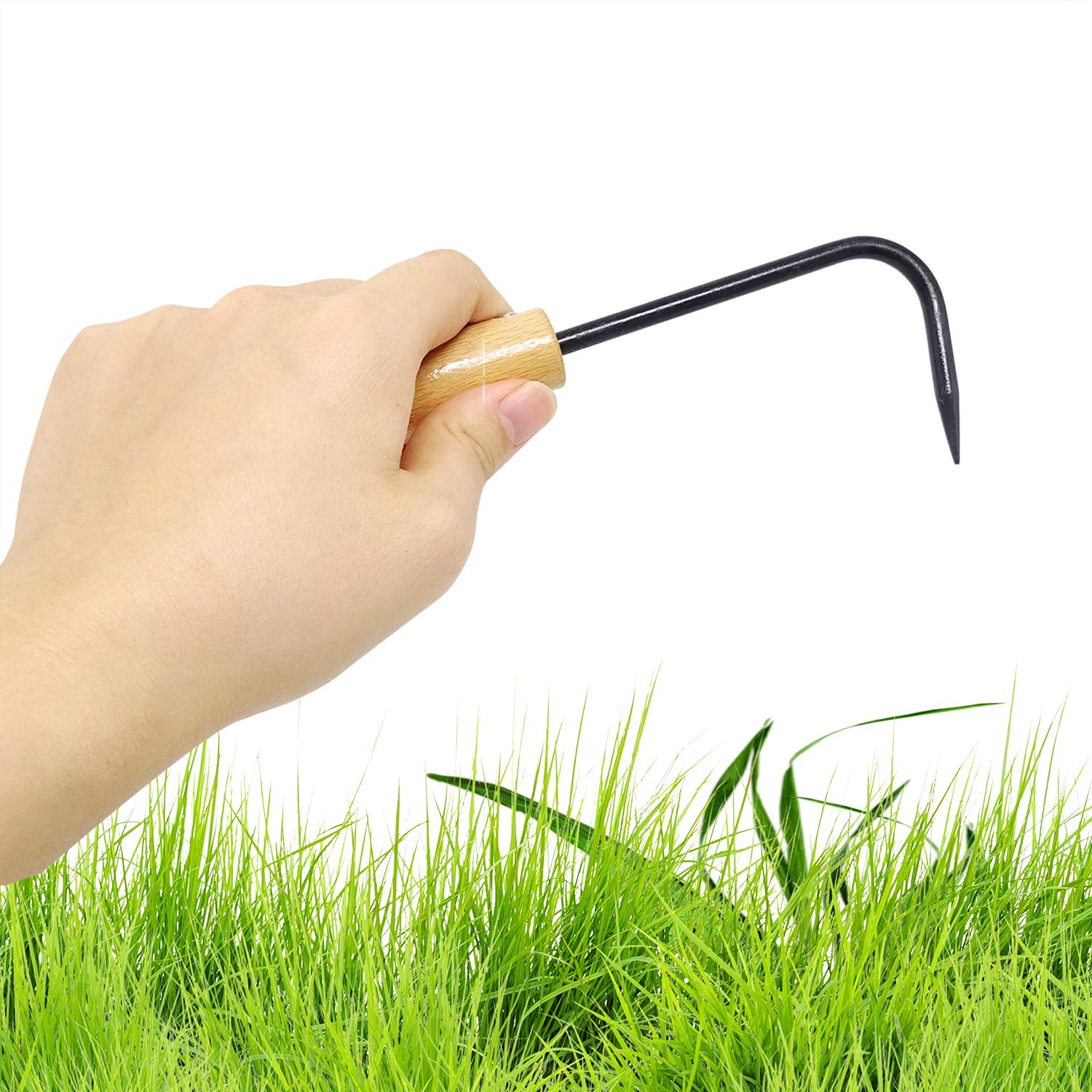 Honbay 1PCS Single-Claw Hand Weeder Tool - 8.5 Inch Stainless Steel Garden Weeder for Efficient Weed Removal - Perfect for Home, Outdoor, Lawn & Vegetable Garden Care