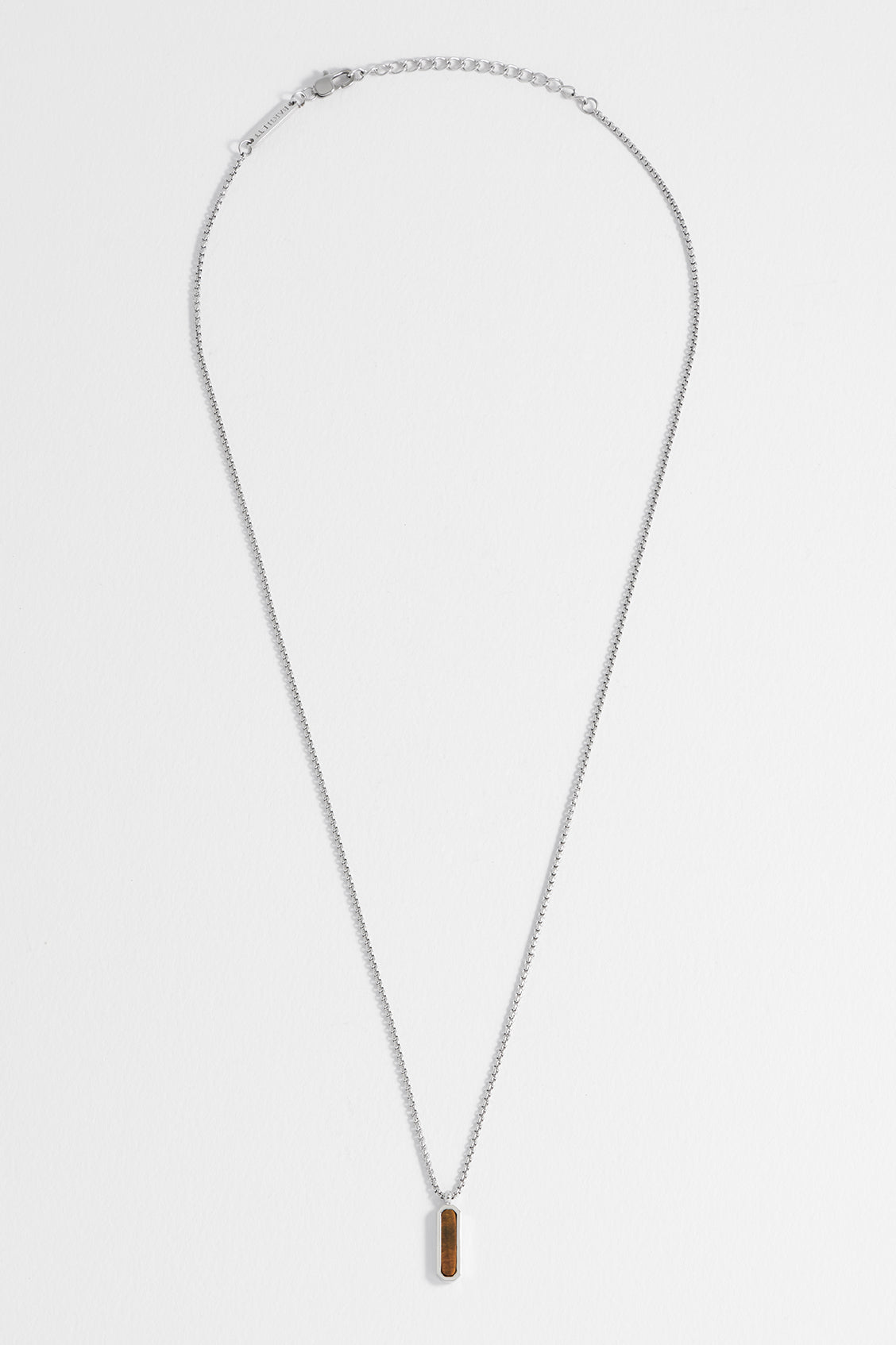 Gemstone Tag Pendant Necklace for Men - Sterling Silver Personalized Name Necklace - Perfect for Gifts, Anniversaries & Everyday Wear