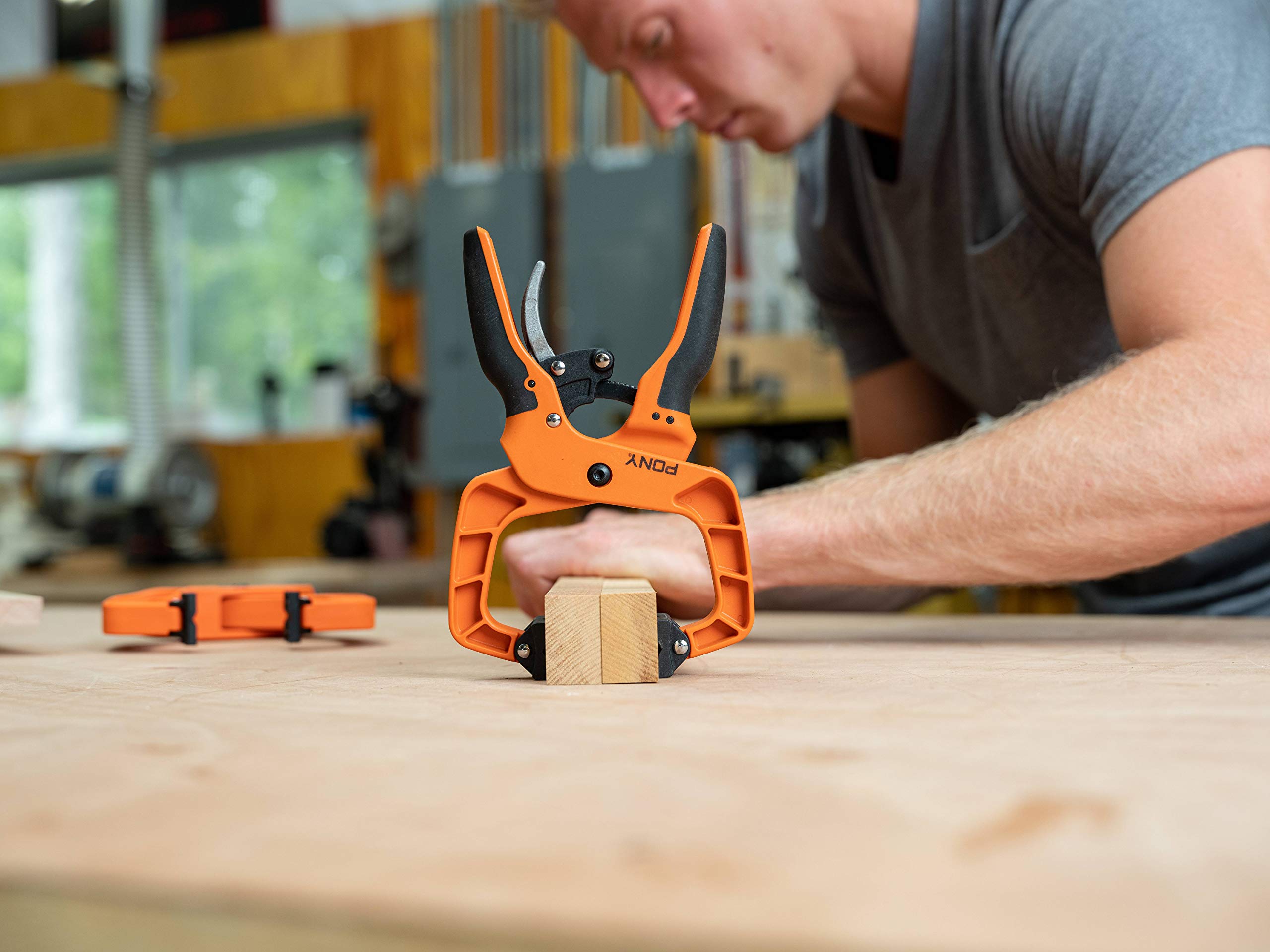 Pony 32225 2-Inch Heavy Duty Spring Hand Clamp - Ideal for Woodworking, DIY Projects, and Crafting