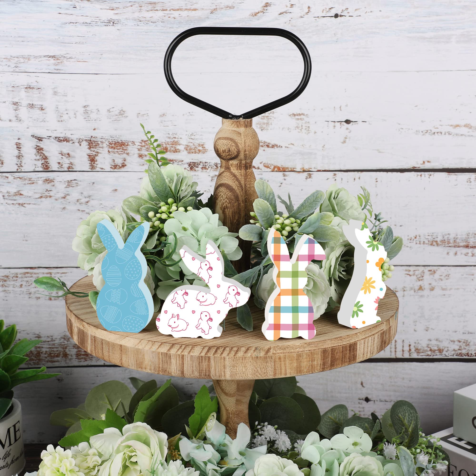 12 Pcs Unfinished Easter Bunny Wood Signs - DIY Rabbit Wood Blocks for Spring Crafts, Holiday Decorations & Party Centerpieces - Perfect for Easter Celebrations, Home Decor, and Seasonal Table Settings