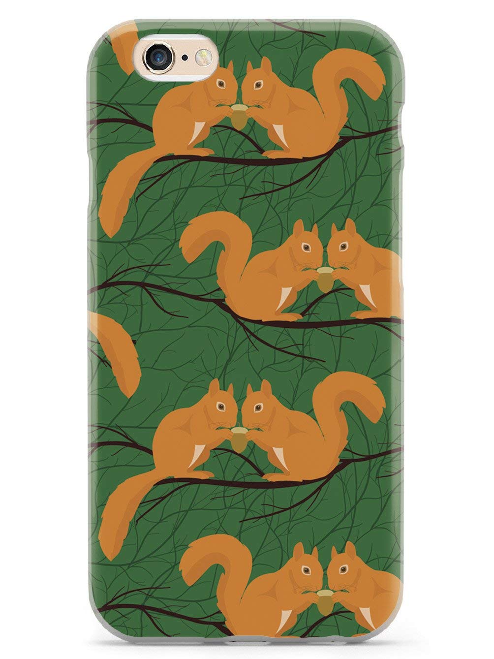 3D Textured Protective Phone Case for Apple iPhone 6 Plus/6s Plus - Squirrel Pattern White - Inspired Cases - Shockproof & Anti-Scratch Cover - Perfect for Daily Use, Outdoor Activities & Travel Protection