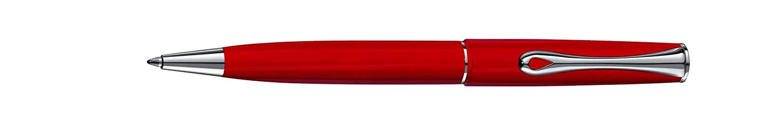 Premium Dilomat Esteem Red Lacquer Ballpoint Pen - Elegant Red Writing Instrument for Business Professionals & Gift Giving - Perfect for Office Use, Signing Documents & Special Occasions