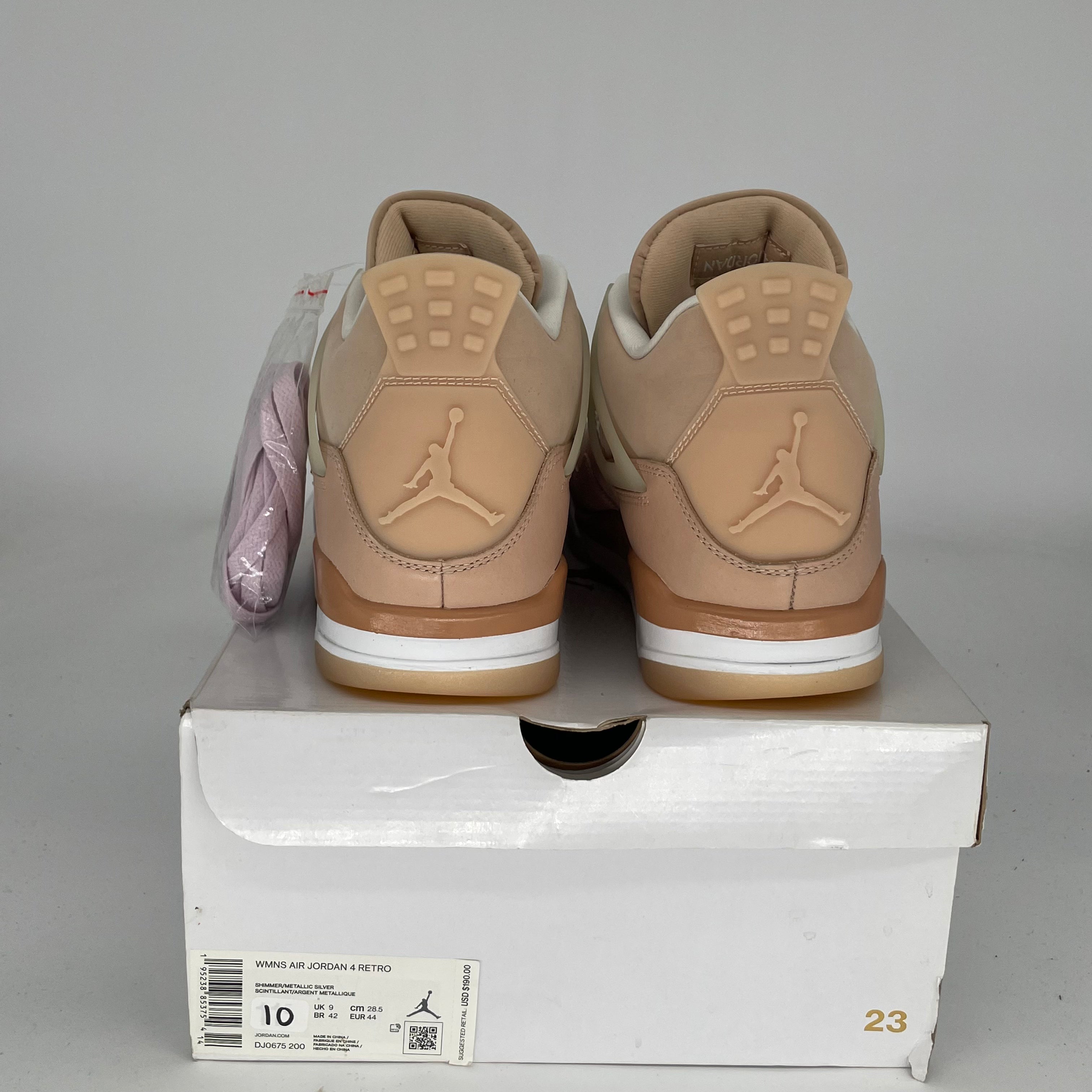 AIR JORDAN 4 SHIMMER Women's Basketball Shoes Size 10/11.5W DJ0675-200 - Perfect for Streetwear Fashion & Court Performance