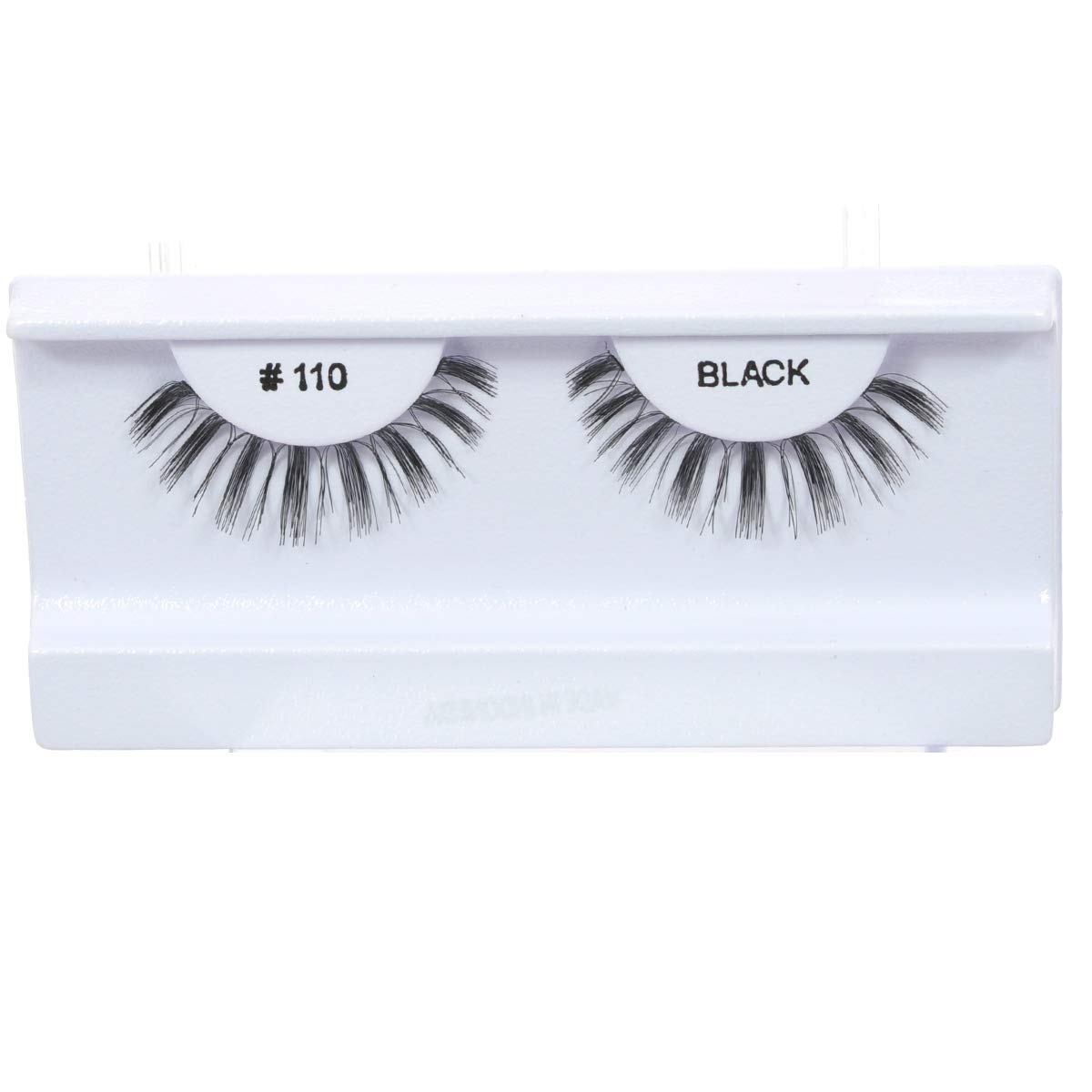 100 Pairs 100% Human Hair False Eyelashes - Natural Black #110 for Everyday Wear, Parties & Special Occasions