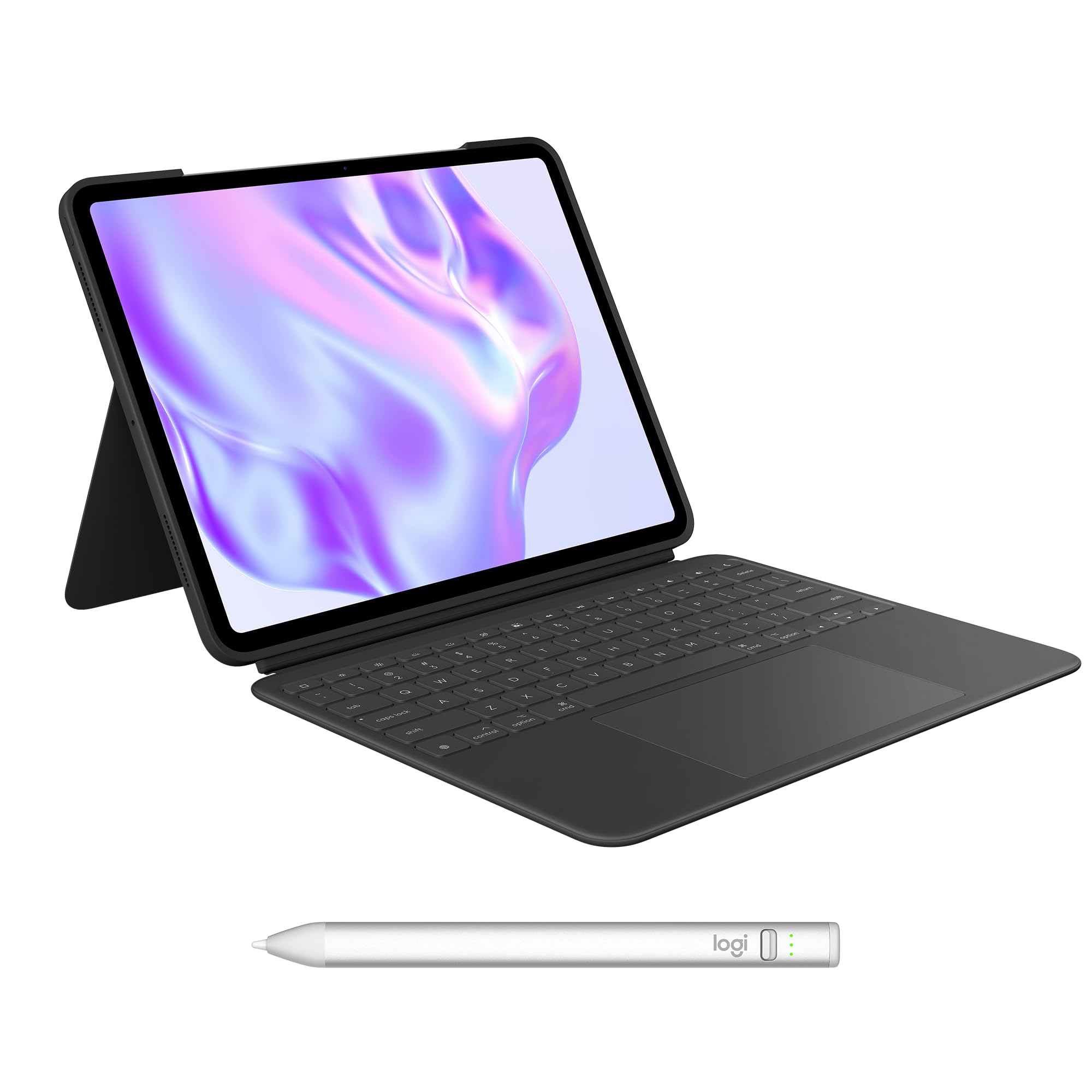 Logitech Combo Touch Keyboard Case for iPad Pro 11-inch (4th Gen 2024) with Backlit Keys & Detachable Design | Midnight Black | Includes Crayon Digital Pencil | USB-C Ports | Pixel-Precision Typing | Smart Tip Technology | Perfect for Work, Study & Creative Projects