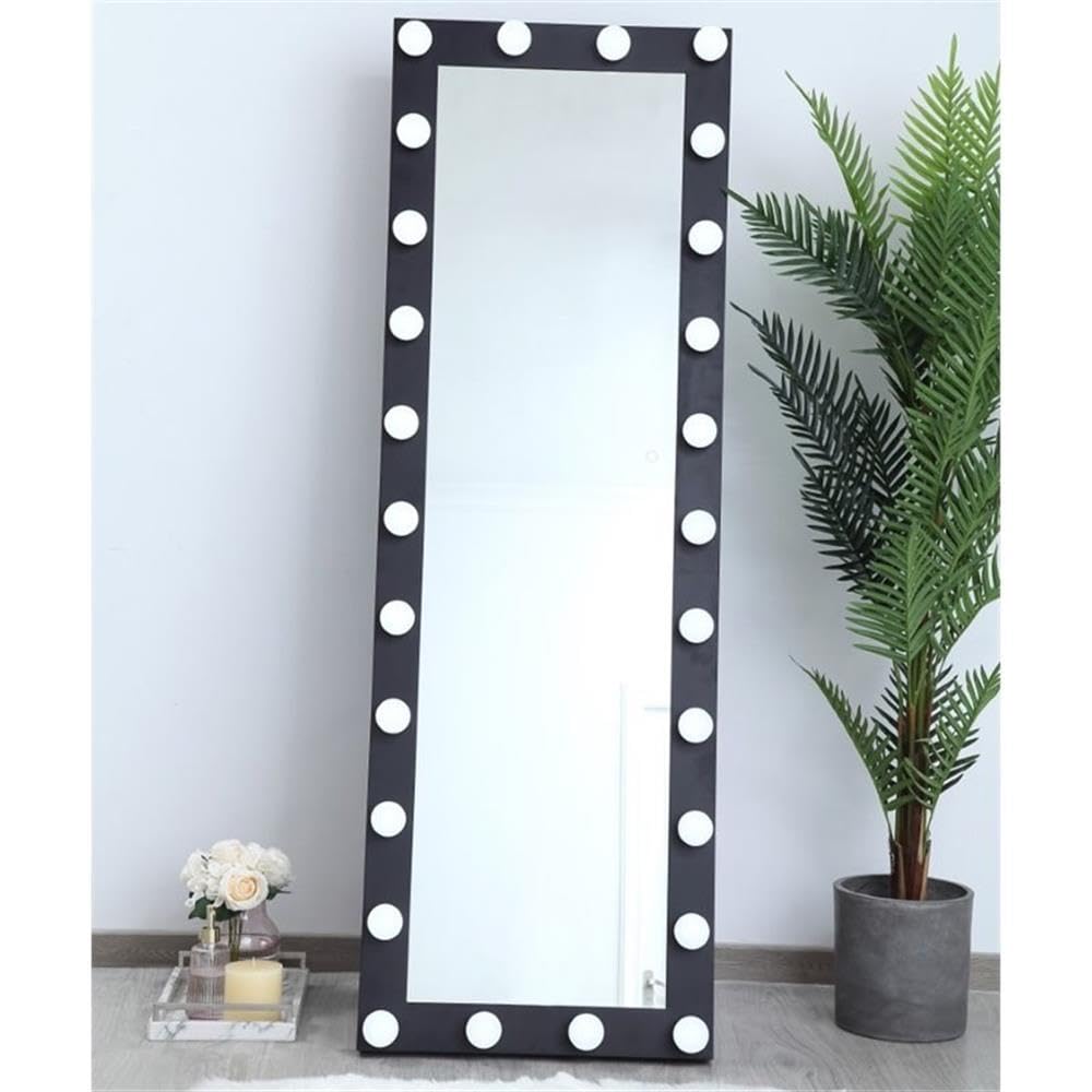 Black LED Vanity Mirror 5000K for Makeup & Bathroom Decor