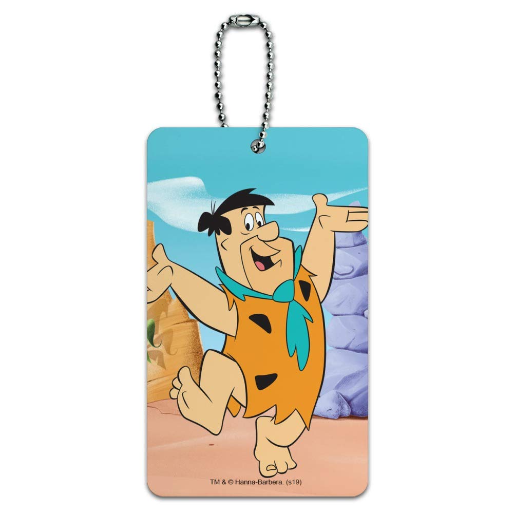 Flintstones Fred Luggage Tag - Vintage Cartoon Character Suitcase ID Tag for Travel, Carry-On, and Backpack Identification | Perfect for Kids, Families, and Collectors