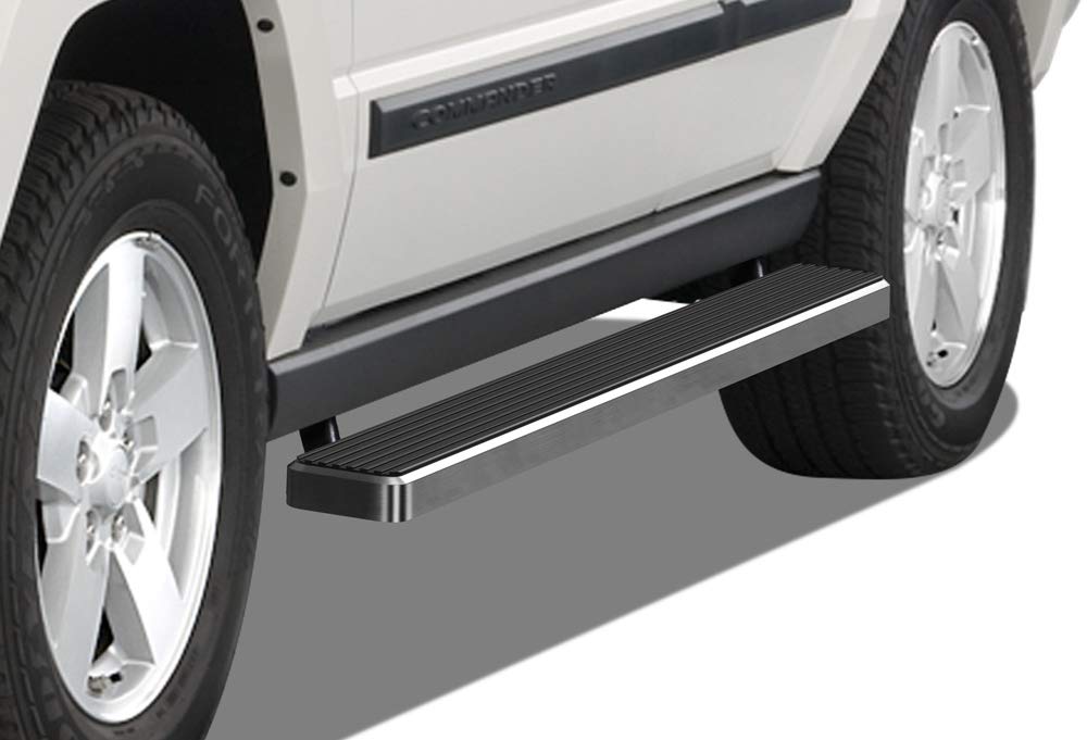 APS Premium 5in 304 Stainless Steel Running Boards for Jeep Commander 2006-2011 - Heavy Duty Side Steps for Off-Road Adventure & Daily Use