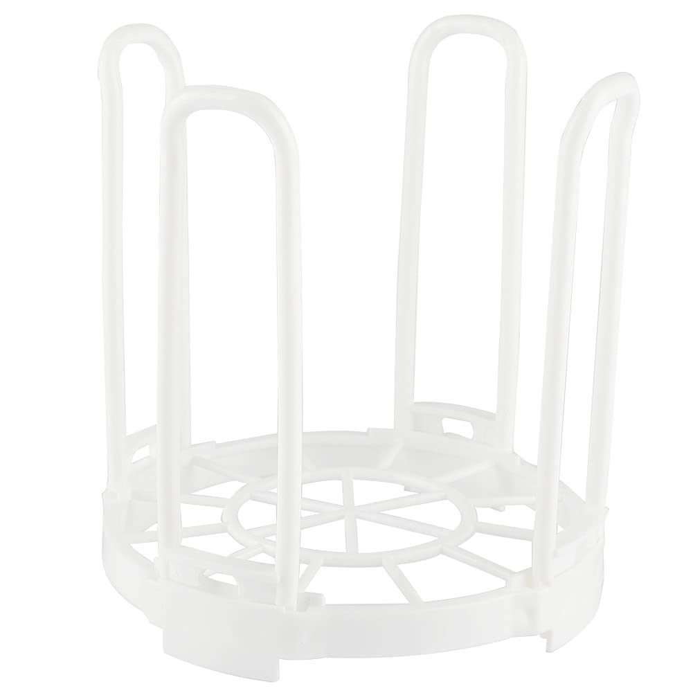 BORDSTRACT Plastic Bowl Rack - White Kitchen Organizer for Dishware Storage (5.5x5.5x5.8 Inches) - Perfect for Pantry, Cabinet & Countertop Organization