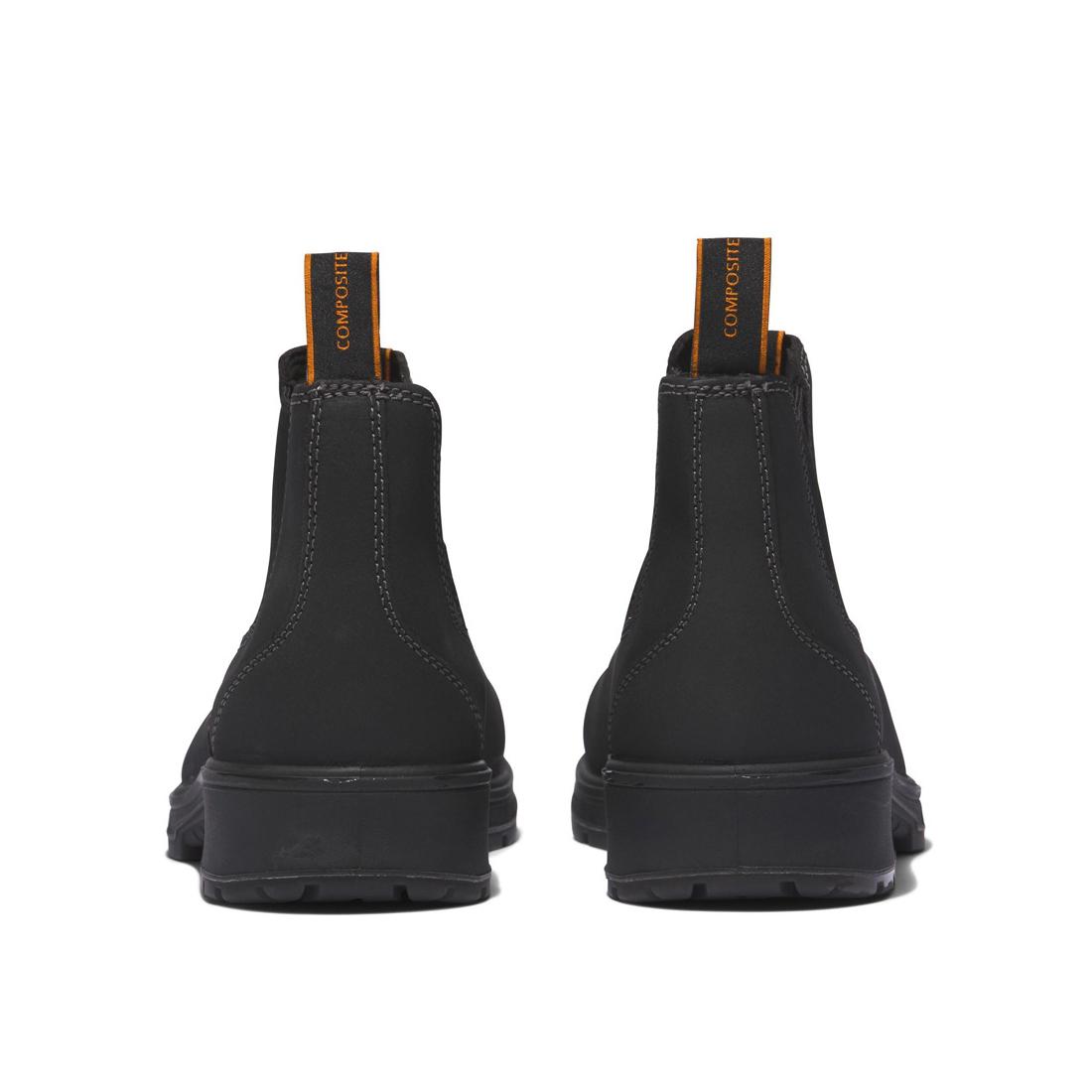 Nashoba Composite Toe Chelsea Work Boots for Men - Black Slip Resistant Safety Shoes - Perfect for Construction, Warehouse & Outdoor Work