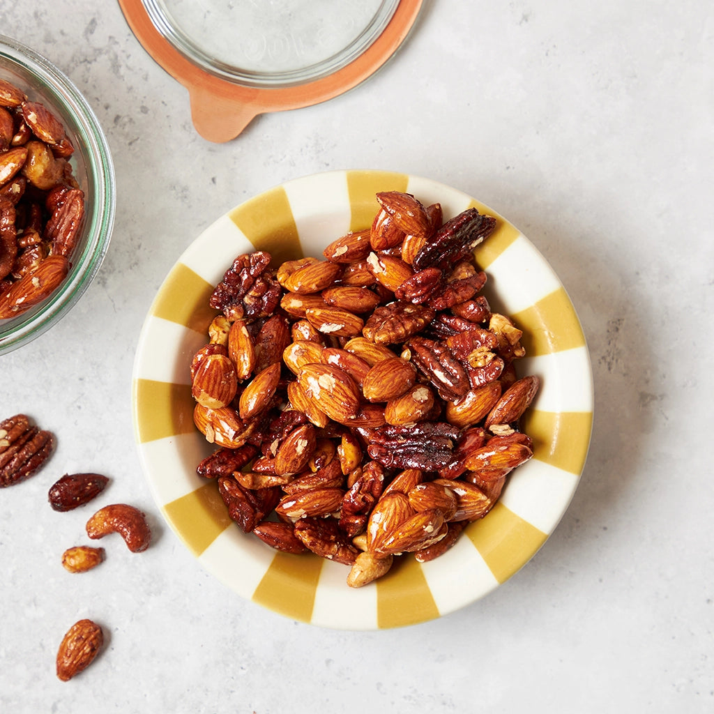 Premium Candied Nuts Mix - Sweet & Crunchy Gourmet Snack (Almonds, Walnuts, Pecans) - Perfect for Parties, Gifts & Healthy Snacking
