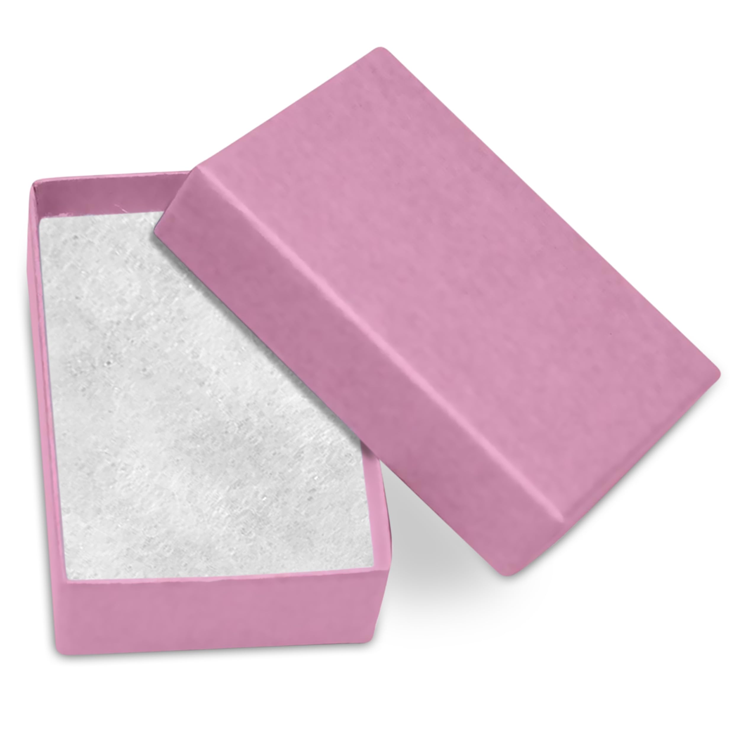 25 Pack Pink Jewelry Gift Boxes 2.5x1.62x1 Inch - Premium Cotton Filled Cardboard Jewelry Storage Box with Lids - Made in USA - Perfect for Bracelets, Necklaces, Rings & Earrings - Great for Gift Wrapping, Wedding Favors & Jewelry Organization