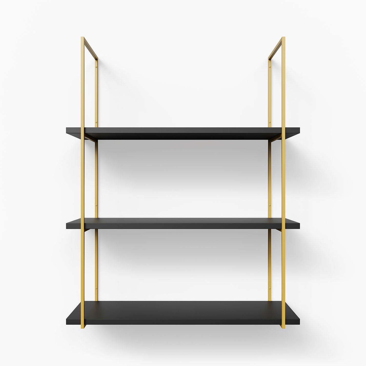 Lloyd Black 3-Tier Metal Shelf - Space Saving Storage Organizer for Kitchen, Bathroom, Office & Living Room | Durable & Stylish Home Decor Solution