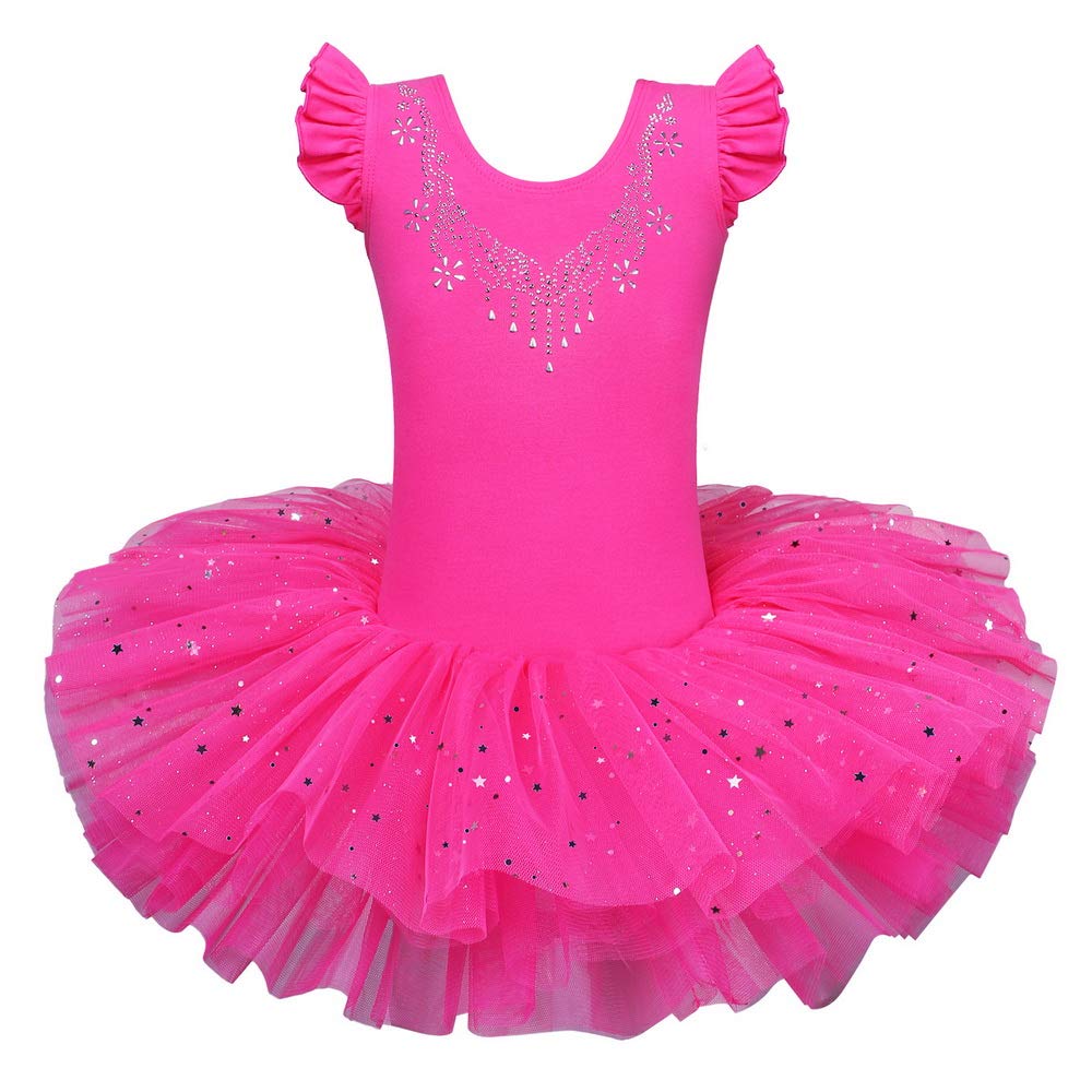 BAOHULU Girls Ballet Leotard with Full Skirt Tutu Dress - Dance Costume for Ballet, Recital & Birthday Party - Perfect for Performances, Dance Classes and Special Occasions
