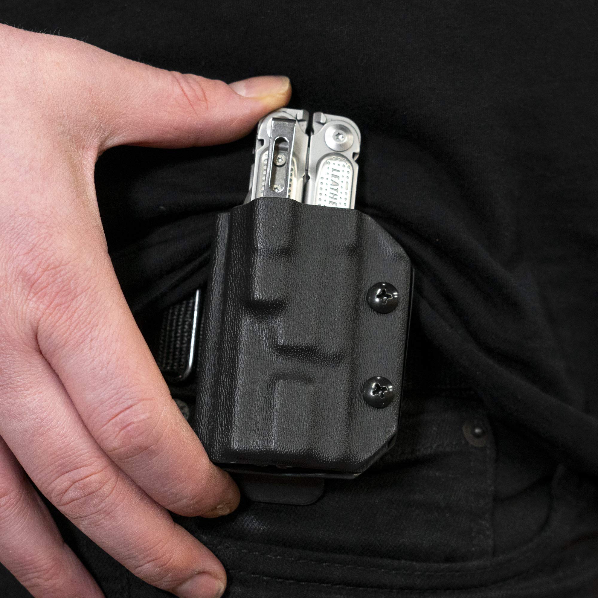 LEATHERMAN Free P4 Kydex Multitool Sheath - Clip & Carry EDC Holster Cover (Black) | Made in USA | Durable & Lightweight for Outdoor, Camping & Everyday Carry