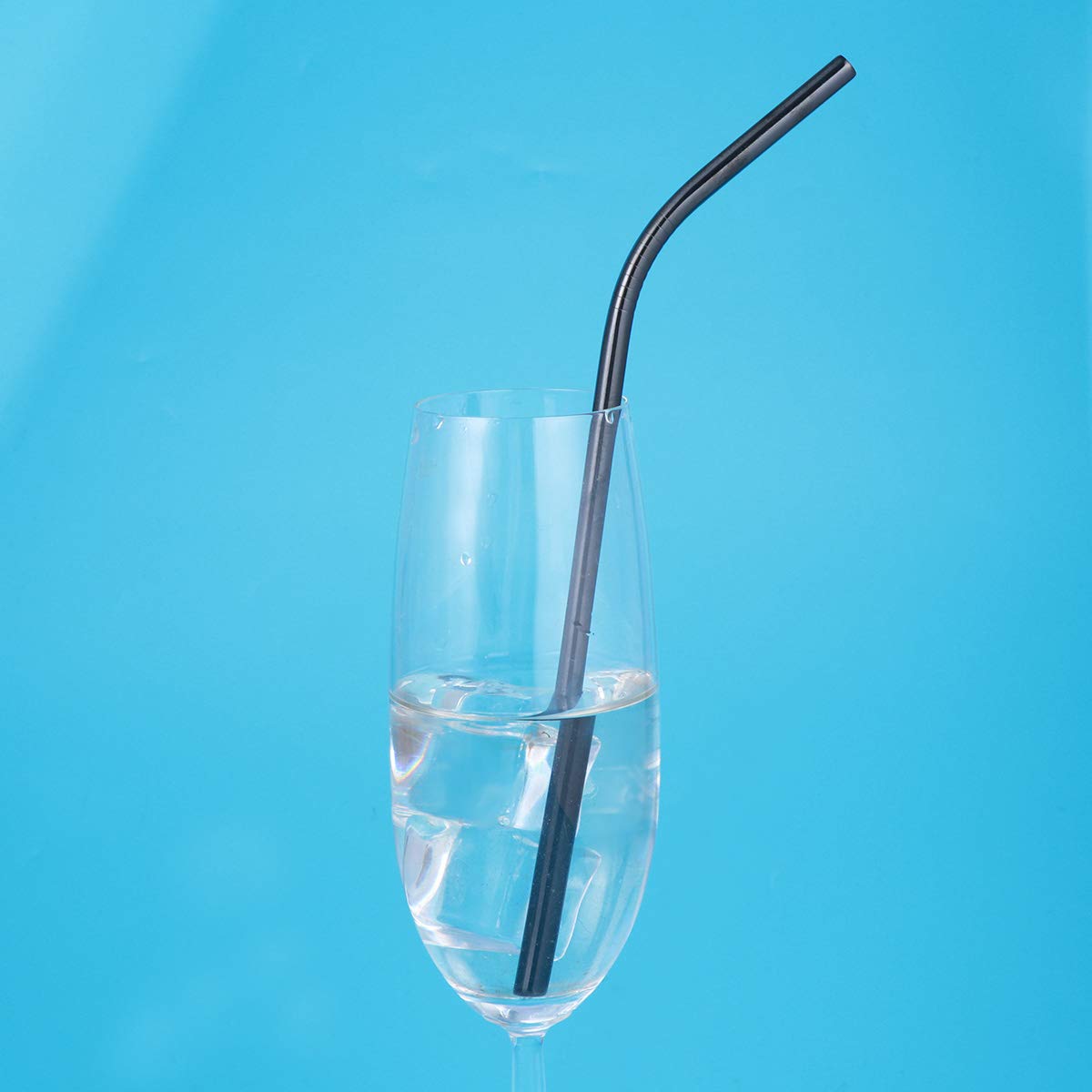 Cabilock 1-Pack Reusable Stainless Steel Drinking Straws - Straight Metal Straws for Smoothies, Iced Coffee & Cocktails - Eco-Friendly & Dishwasher Safe