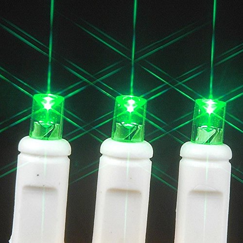 50 LED Battery Operated Christmas Mini Lights - Green Wire Novelty String Lights (17 Feet) for Holiday Decorations, Parties, Weddings & Indoor/Outdoor Decor