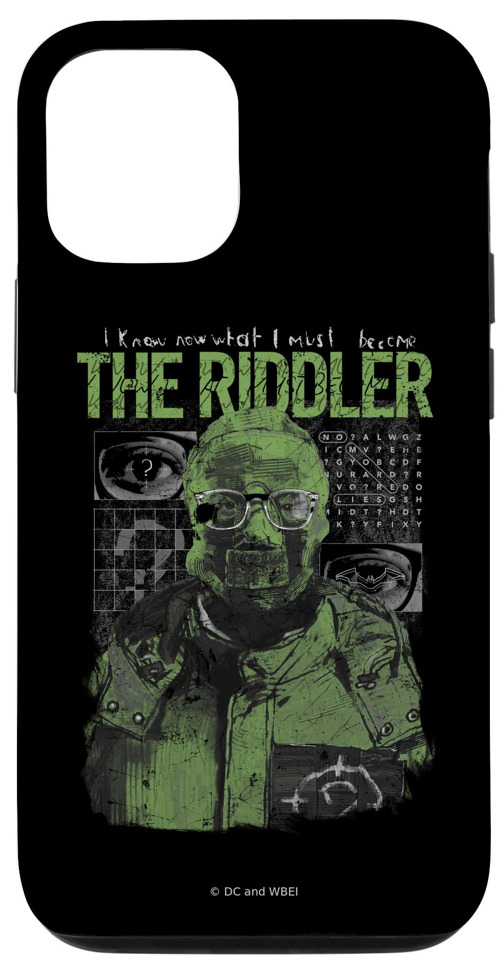 Batman Riddler iPhone 12/12 Pro Case - Premium Protective Phone Cover with Unique Villain Design - Perfect for DC Fans, Cosplay & Comic Book Lovers