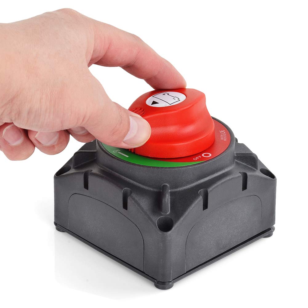 600A High Power Car Battery Switch 12-48V - Heavy Duty Battery Disconnect Isolator for Trucks, Boats, RVs, Construction Vehicles & Automotive Use - Perfect for Emergency Power Cutoff & Vehicle Maintenance