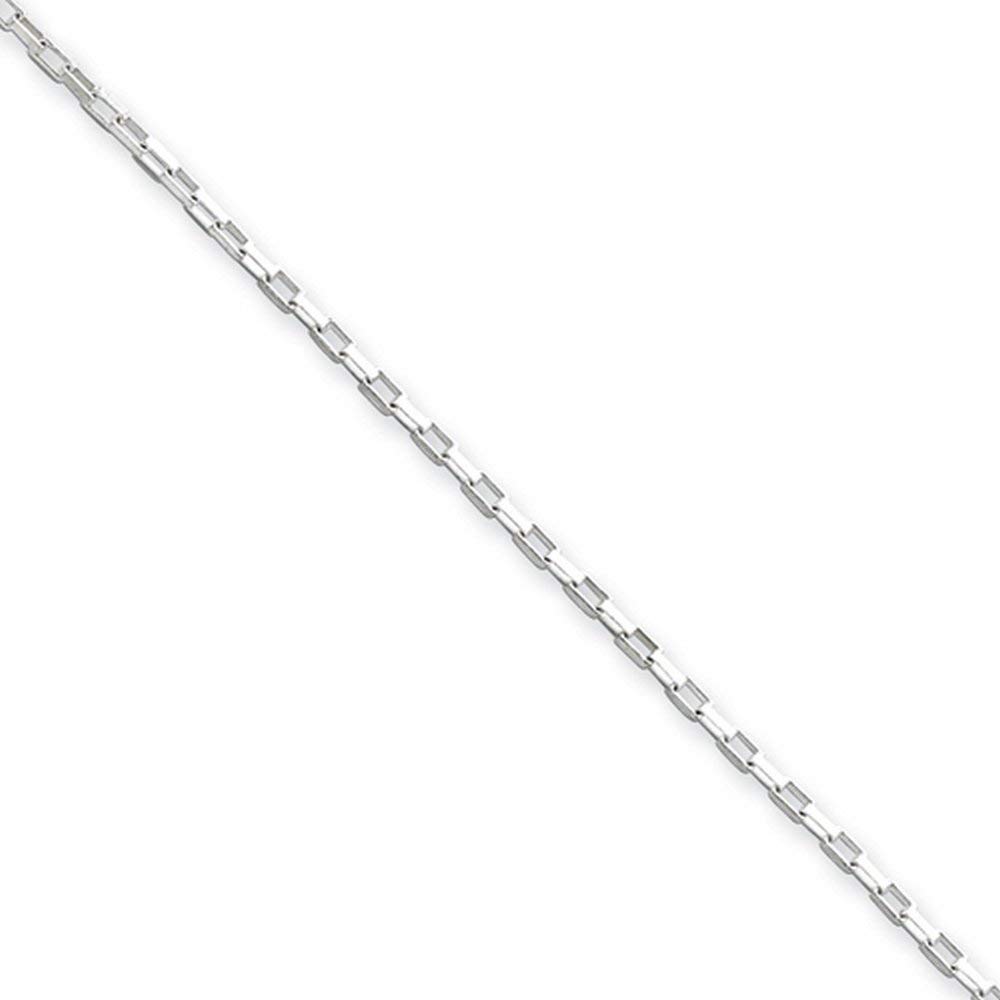 925 Sterling Silver 1.3mm Elongated Link Box Chain Necklace - 16 Inch Dainty Pendant Charm Necklace for Women, Elegant Fine Jewelry Gift for Her - Perfect for Everyday Wear, Date Nights & Special Occasions