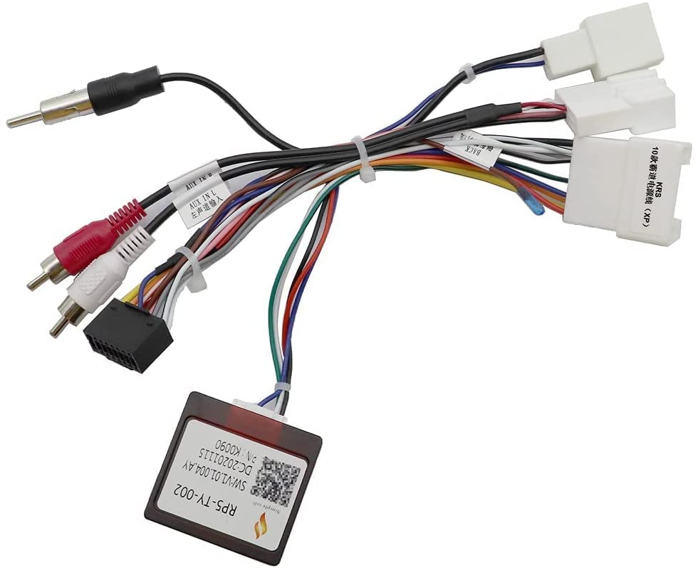 16-Pin JBL Amplifier Car Stereo Power Harness Cable Adapter - Compatible with Toyota Camry, Prado, RAV4, Sienna, Tacoma, Tundra, Sequoia, 4Runner - Perfect for Aftermarket Android GPS Navigation & Audio System Upgrade