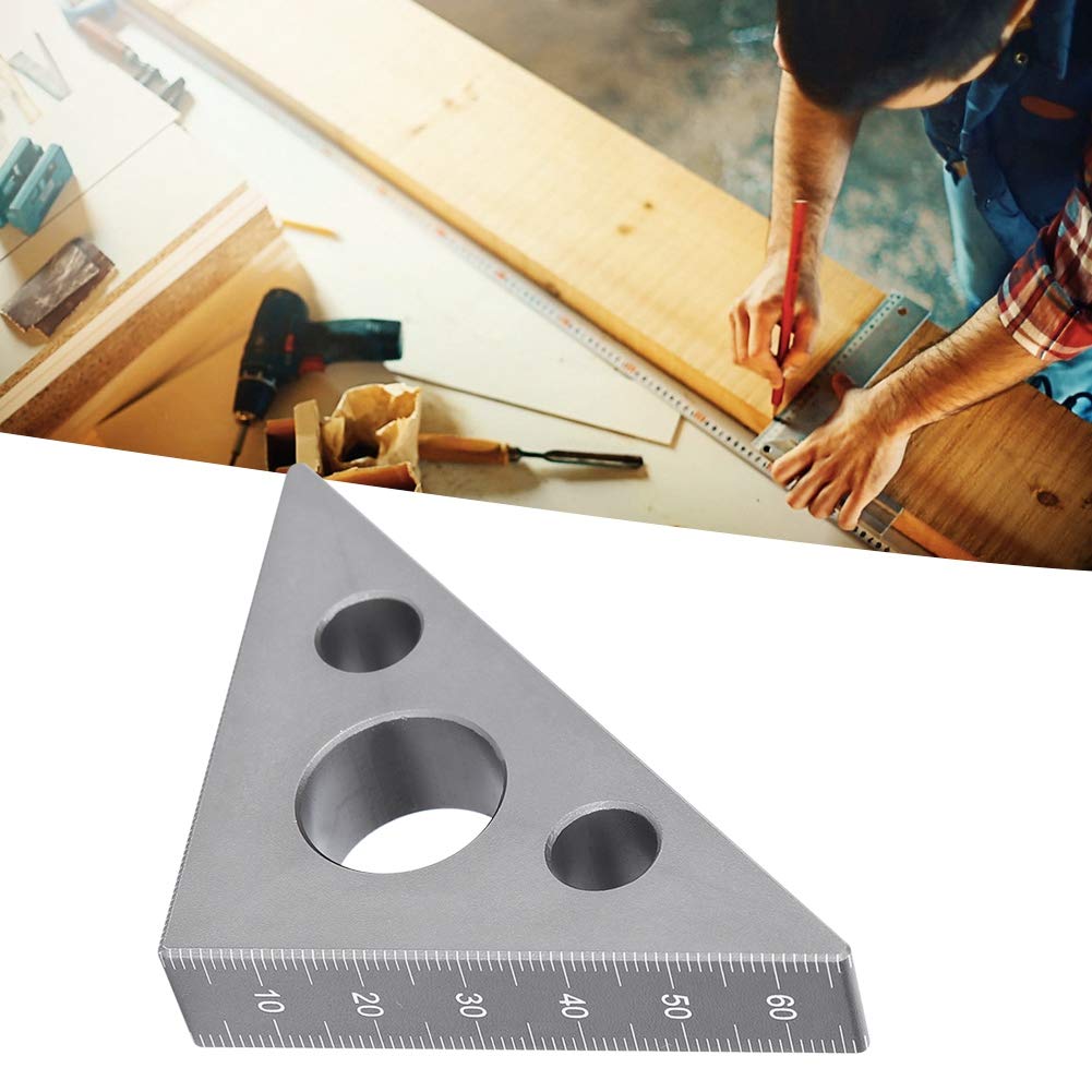 45/90 Degree Aluminum Alloy Right Angle Ruler - Precision Woodworking Measuring Tool for Carpentry, Framing & DIY Projects | Frosted Surface for Enhanced Grip
