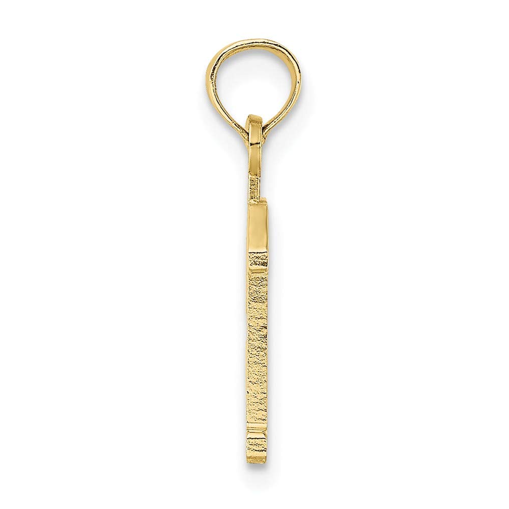 10K Yellow Gold Milestone Anniversary Birthday Number 13 Charm Pendant - Elegant Block Style Small Jewelry Gift for Women, Perfect for 13th Birthday, Anniversary & Special Occasions