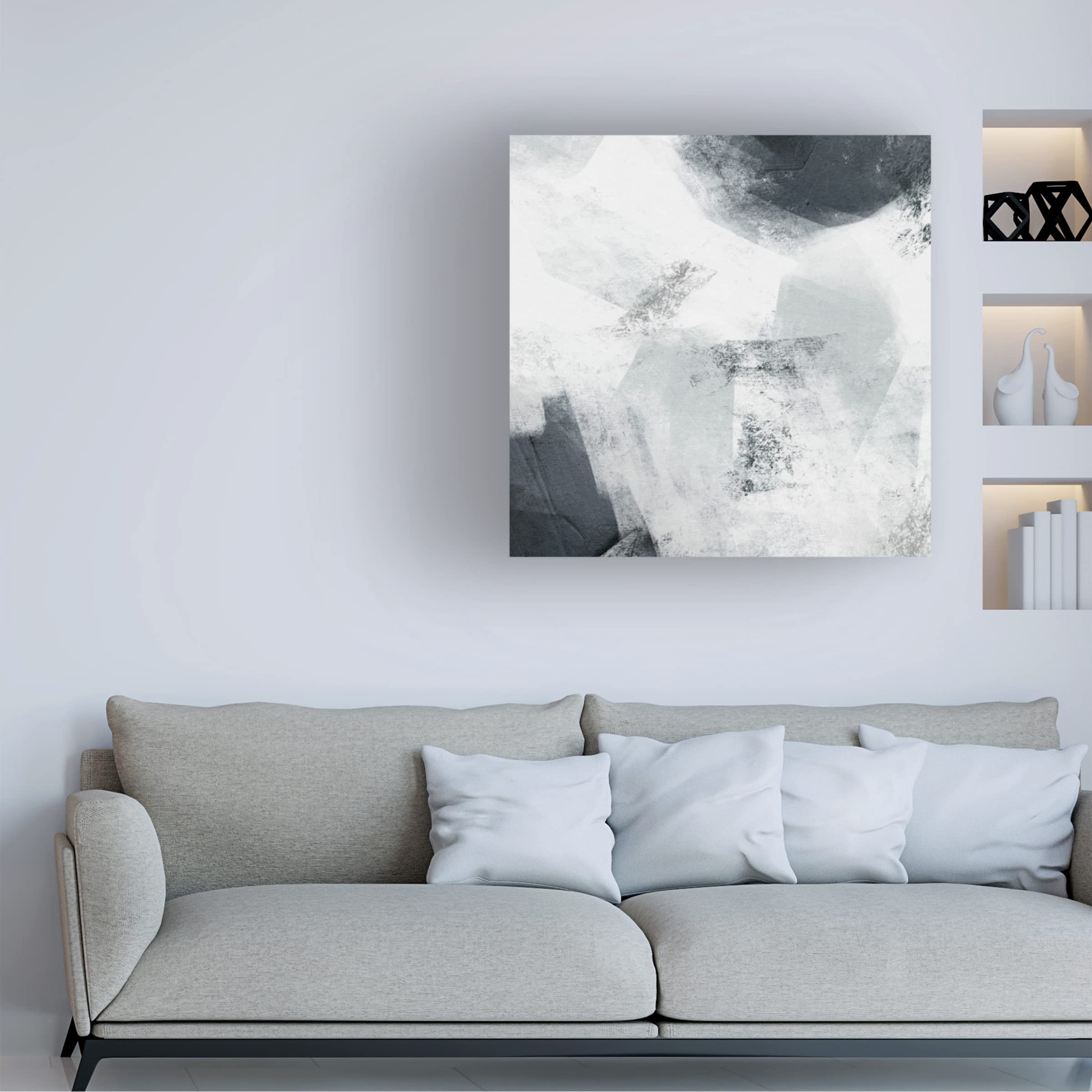 Emma Caroline 'Mire II' 24x24 Canvas Wall Art Print - Modern Abstract Painting for Living Room, Bedroom & Office Decor