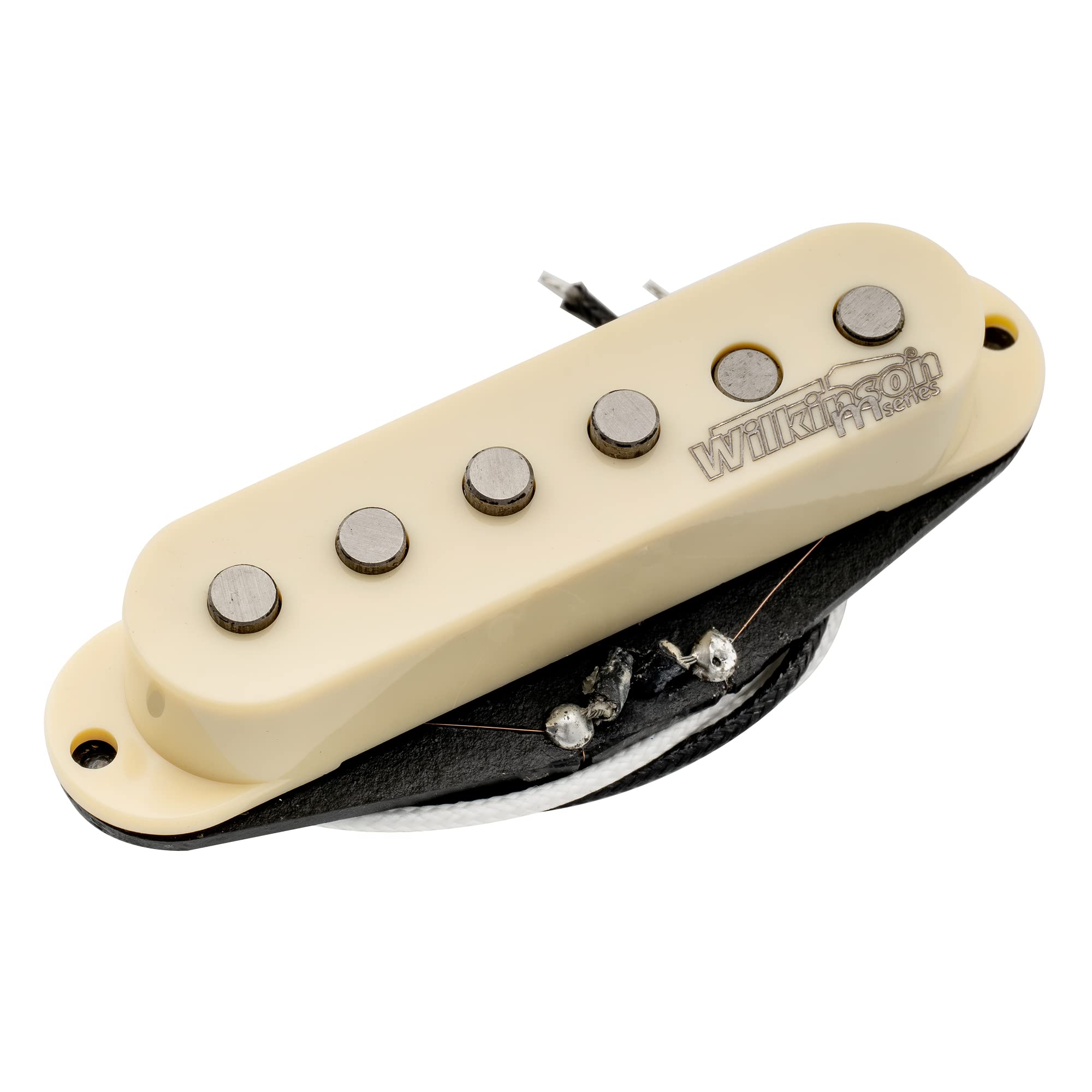 Wilkinson Vintage Tone Alnico 5 Staggered Single Coil Neck Pickup for Stratocaster Electric Guitar - Cream Color - Perfect for Blues, Rock & Vintage Tone Enhancement